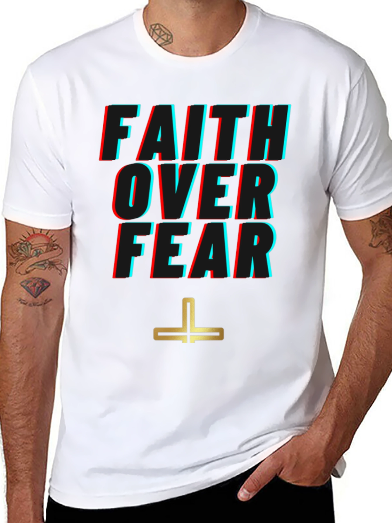 Faith Over Fear Graphic Tee - Stylish Comfort