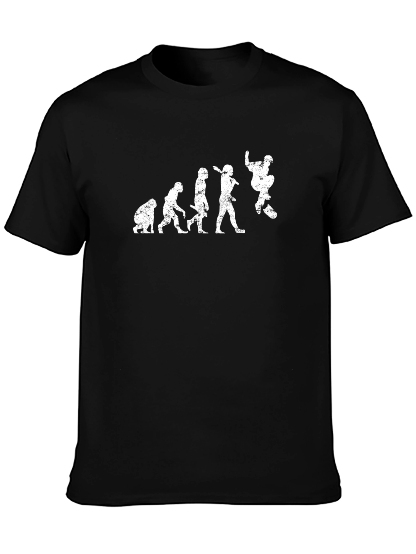 Skateboard Evolution T-Shirt - Black Graphic Tee