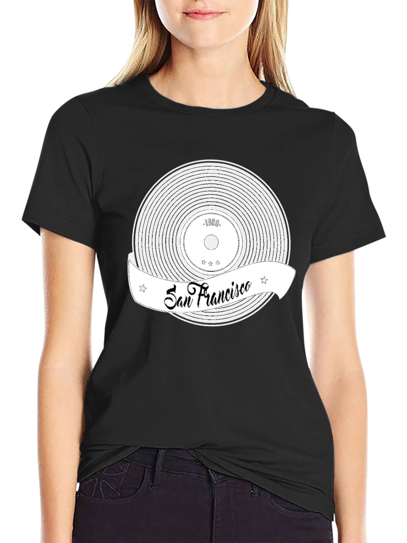 San Francisco Record T-Shirt - Black