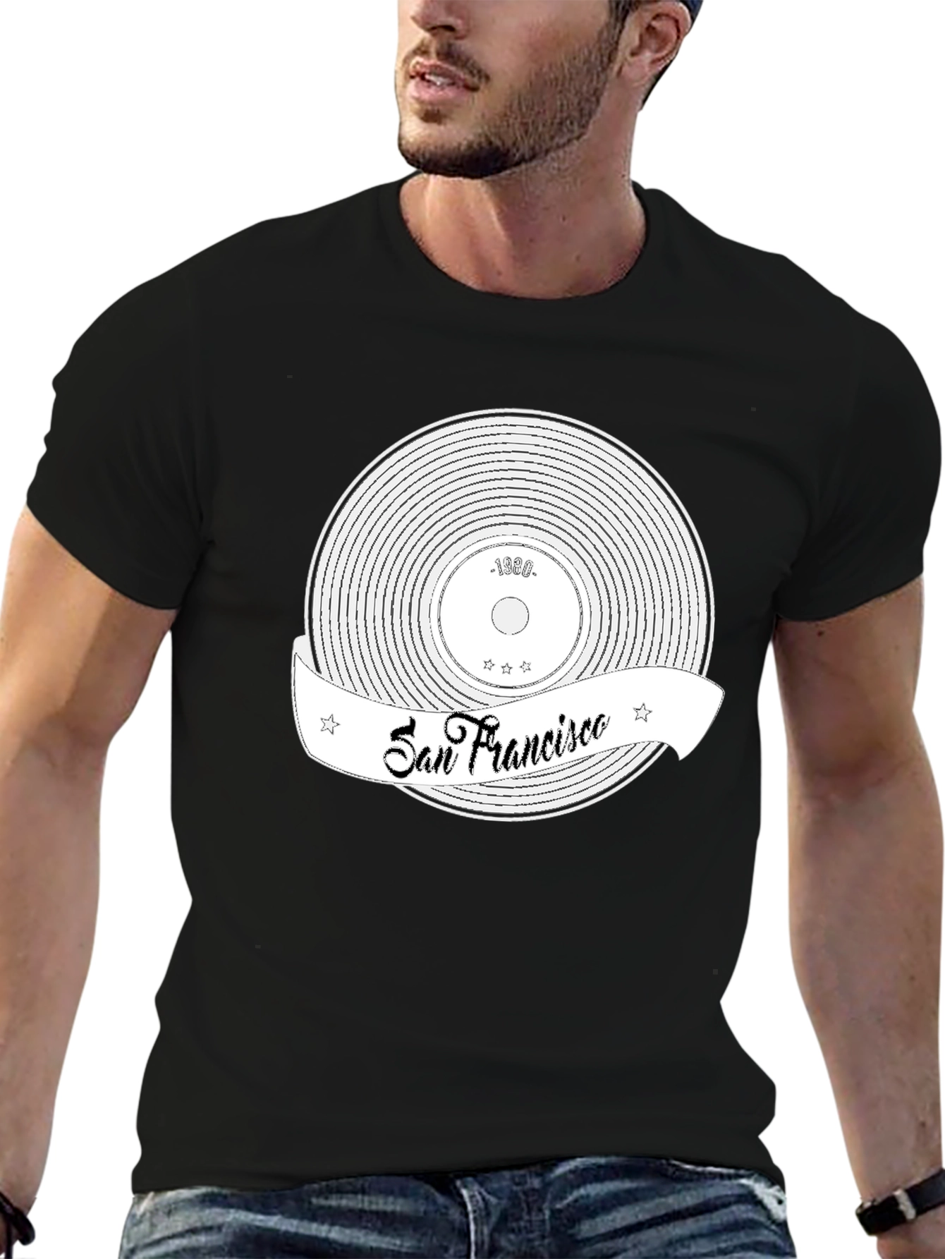 San Francisco Record T-Shirt - Black