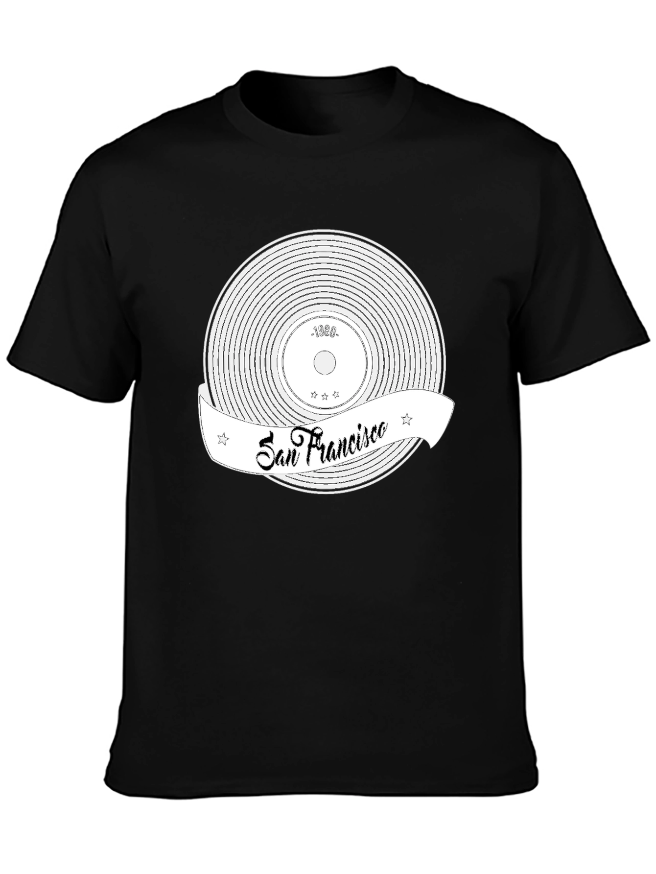 San Francisco Record T-Shirt - Black