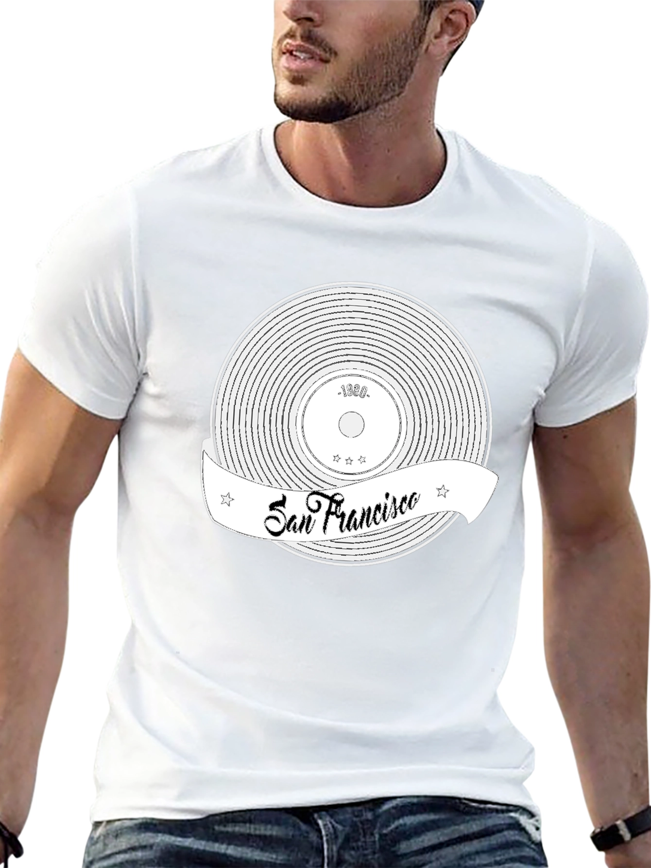 San Francisco Record T-Shirt - Black