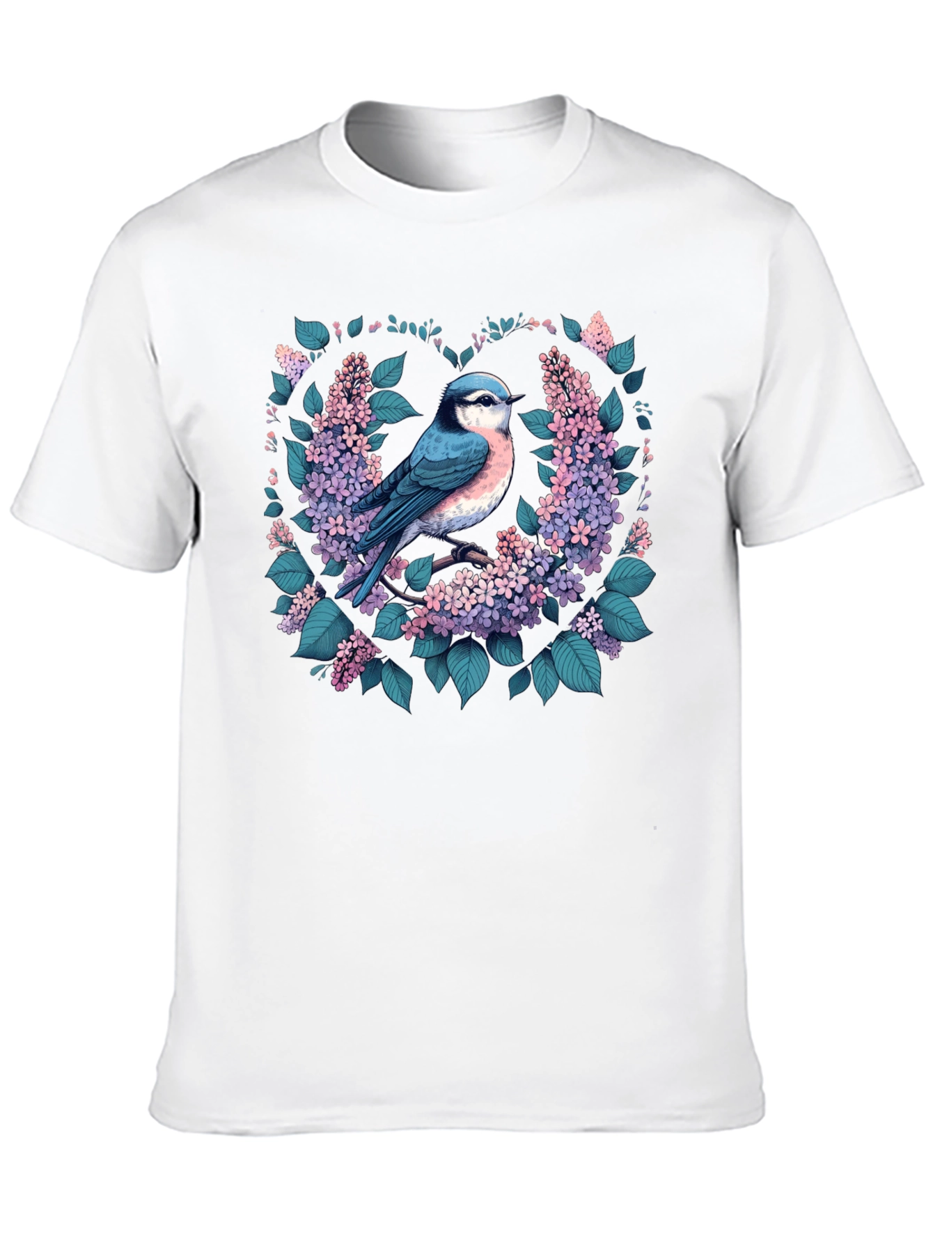 Bird & Floral Heart Graphic Tee