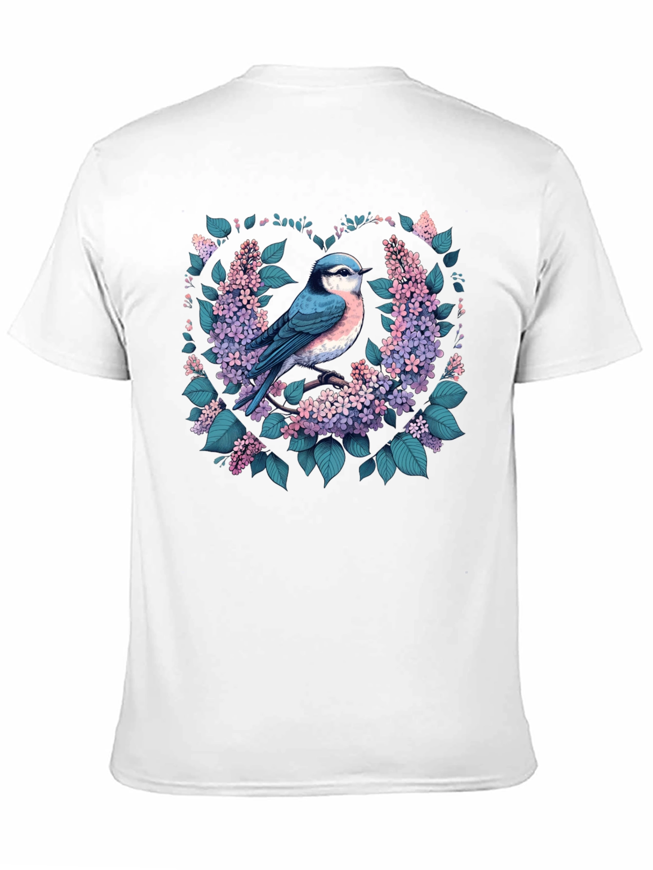 Bird & Floral Heart Graphic Tee