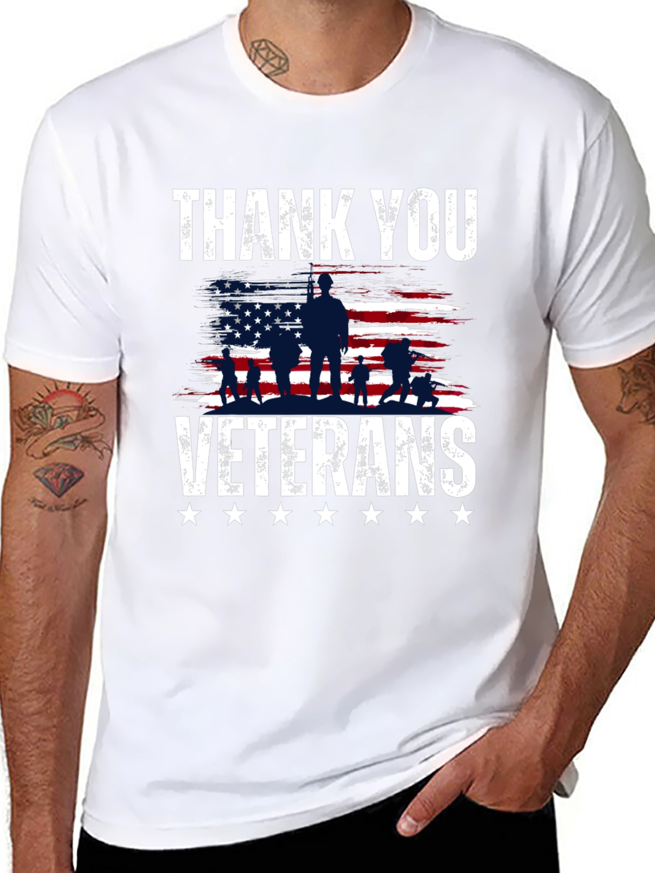 Thank You Veterans Graphic T-Shirt