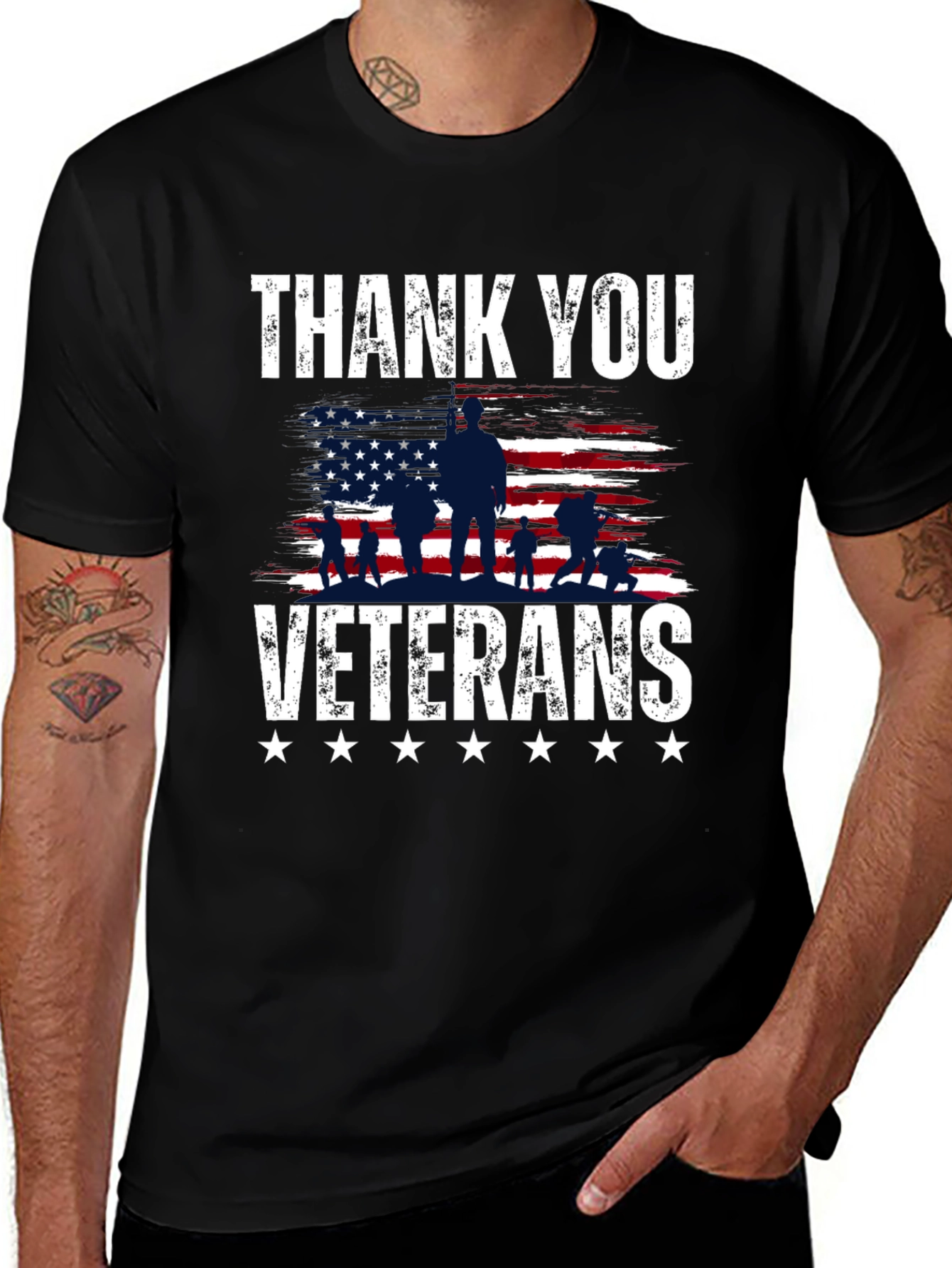 Thank You Veterans Graphic T-Shirt