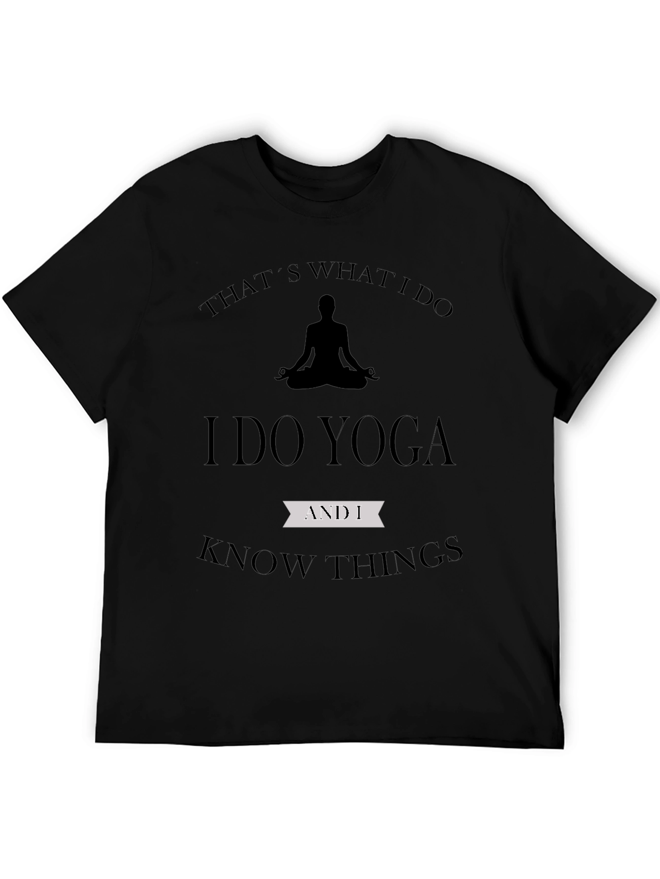 Yoga & Knowledge Black T-Shirt