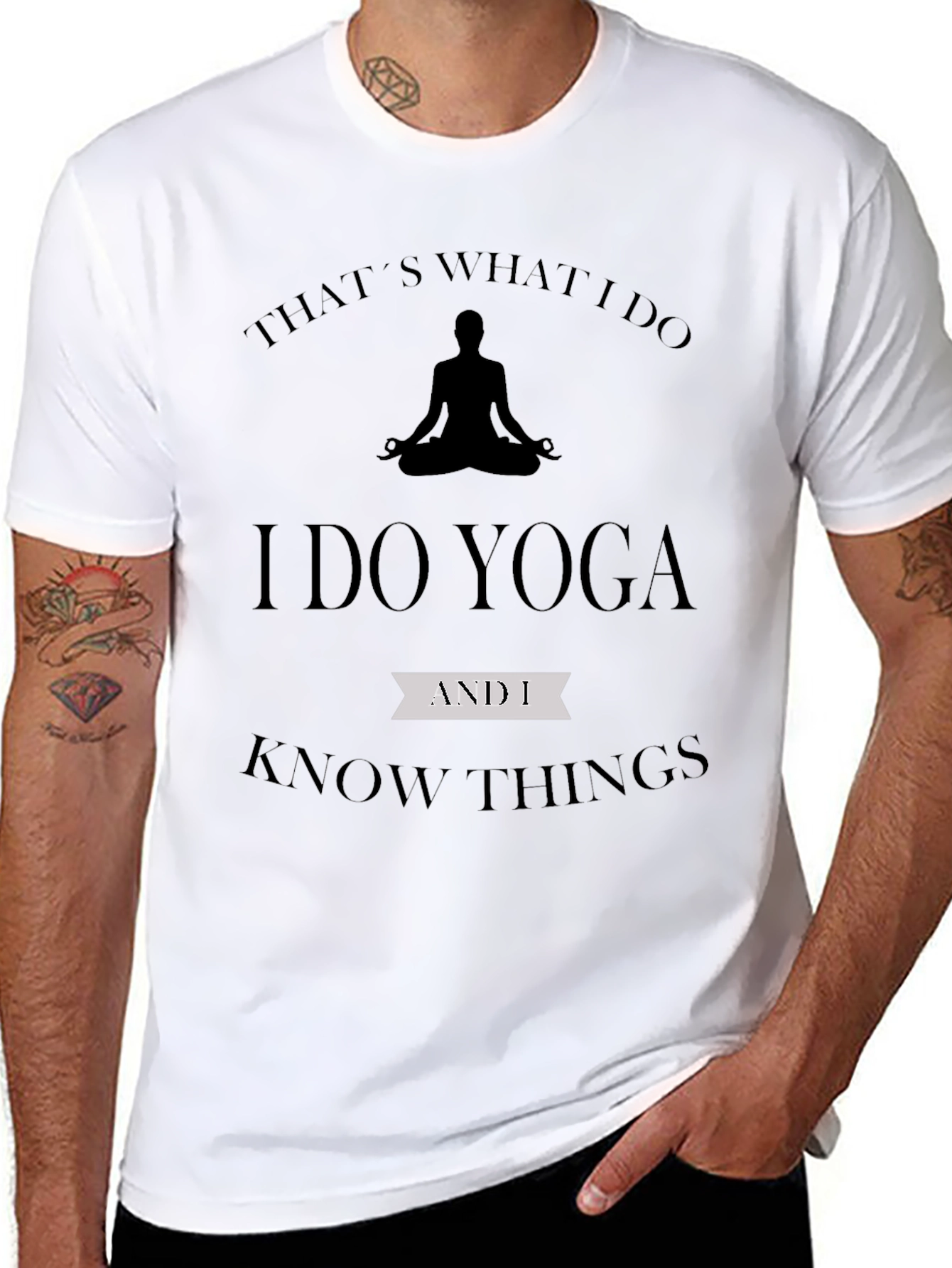 Yoga & Knowledge Black T-Shirt