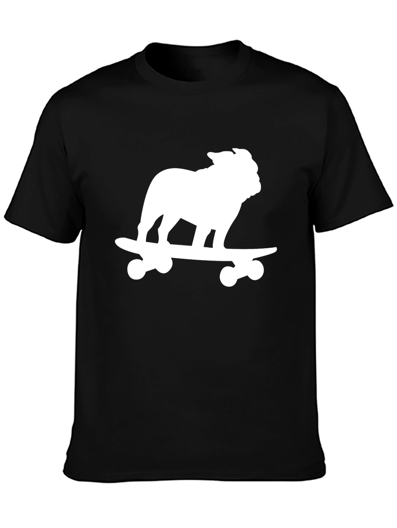 Bulldog Skateboard Black T-Shirt