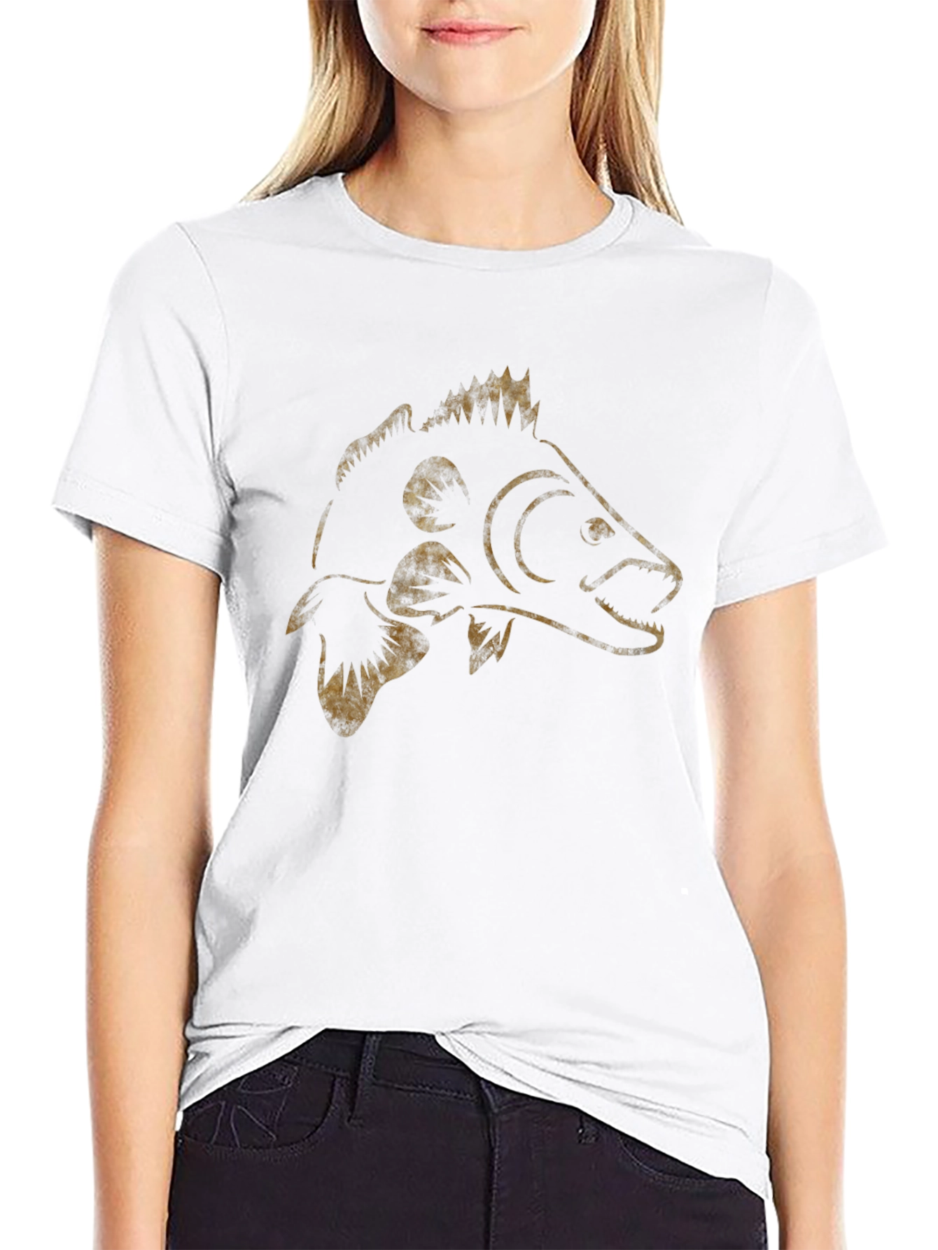 Carp Fish T-Shirt - Black Cotton Angler Tee