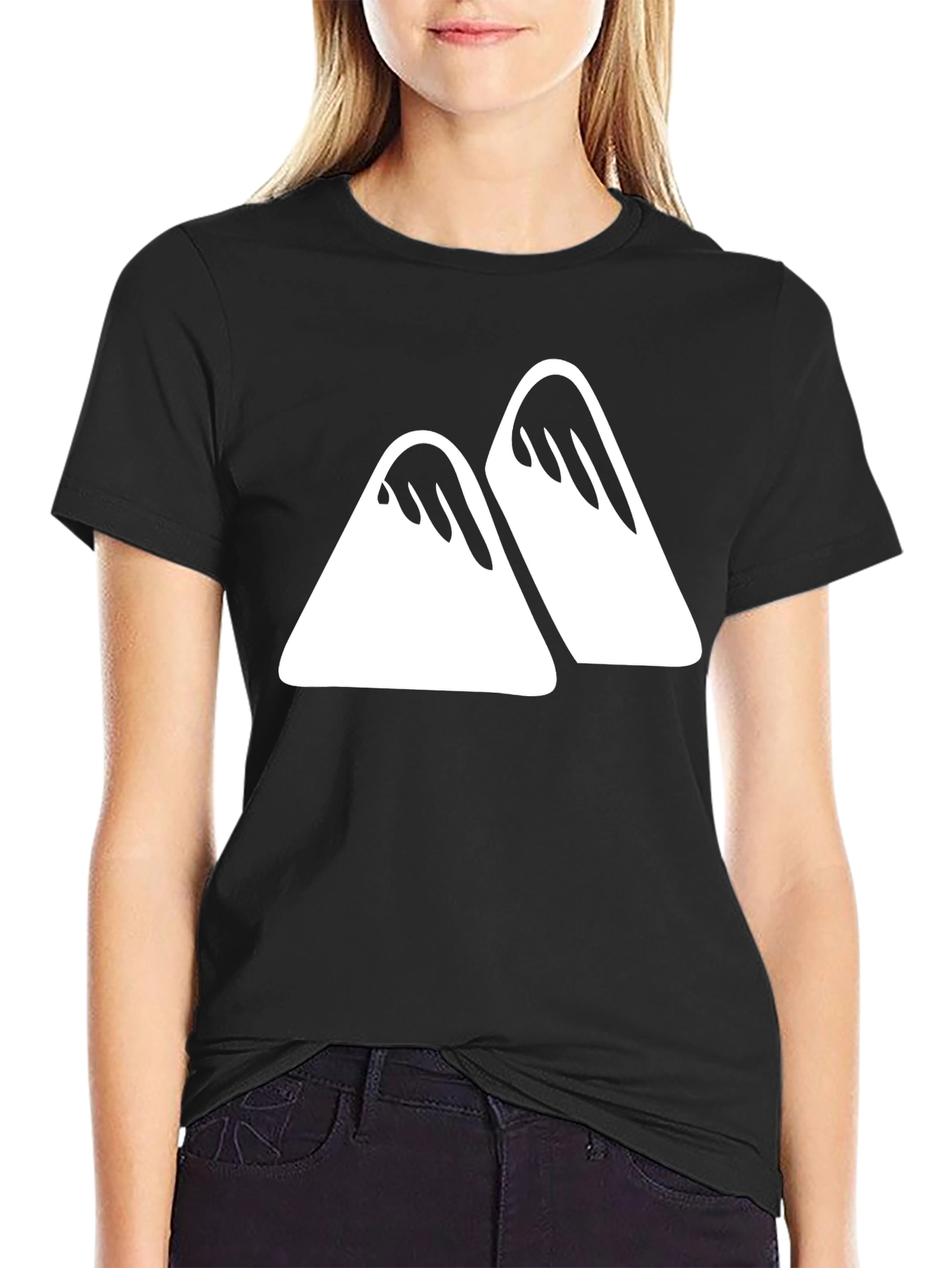 Mountain Peak Graphic Tee - Modern Black T-Shirt