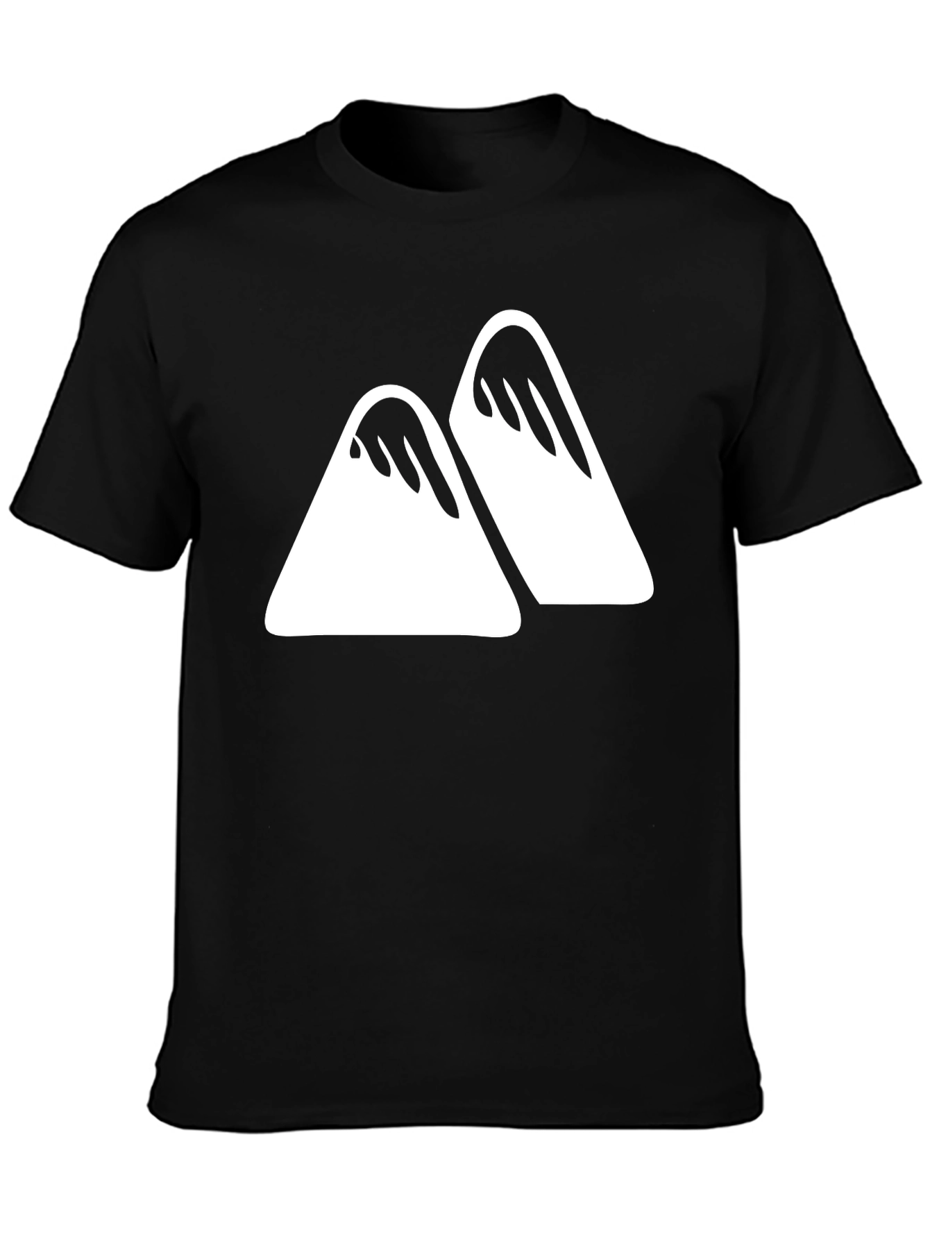 Mountain Peak Graphic Tee - Modern Black T-Shirt