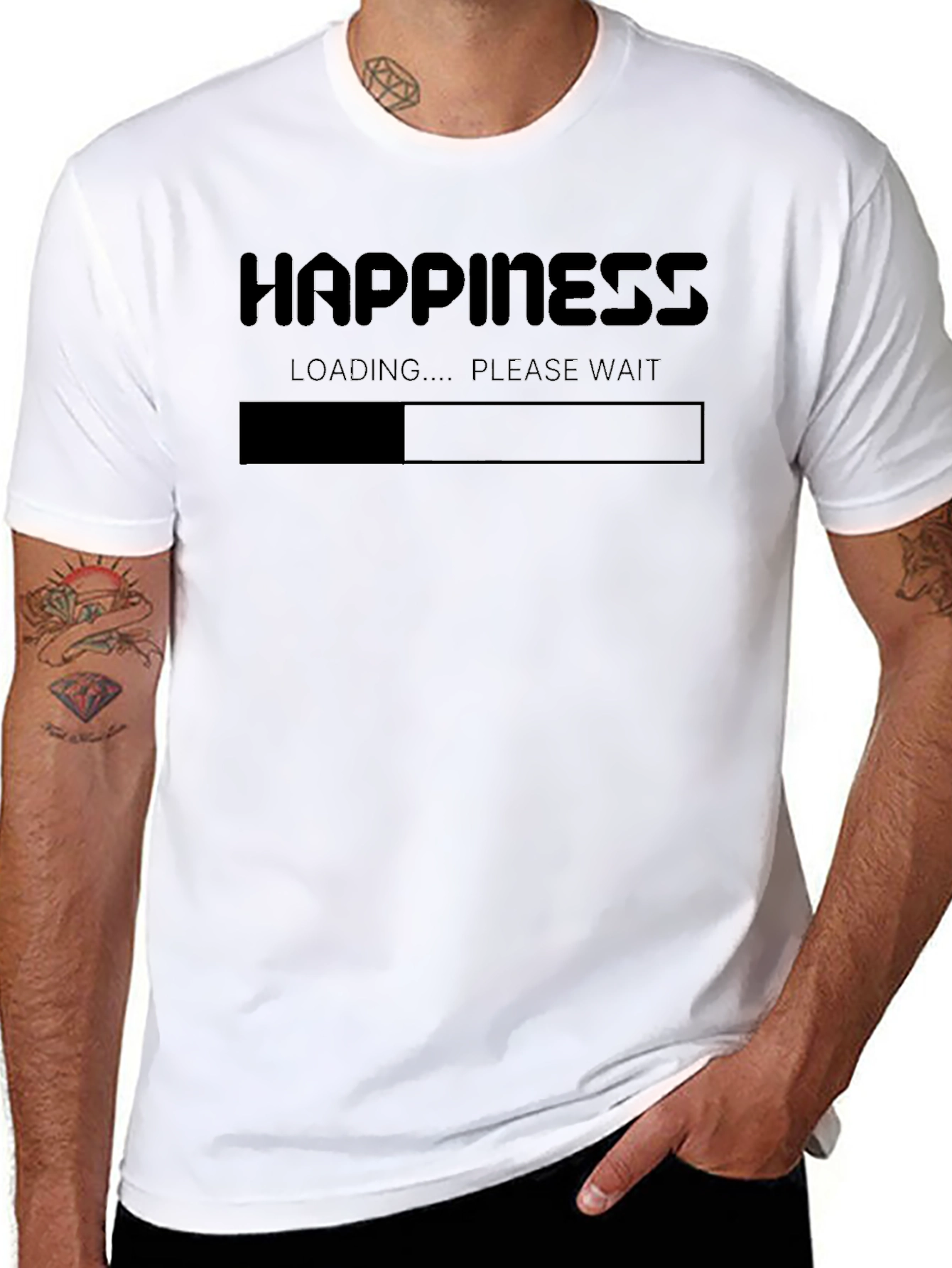 Happiness Loading T-Shirt - Funny Slogan Tee