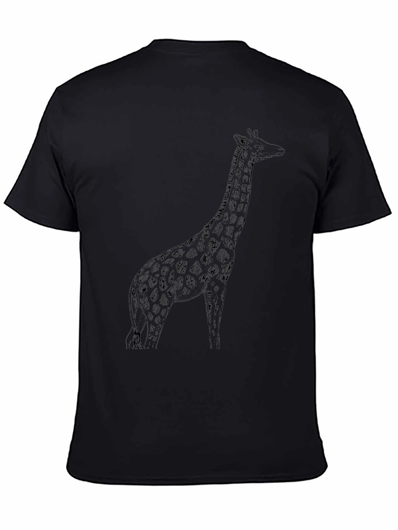 Giraffe Graphic Tee - Unisex Black T-Shirt