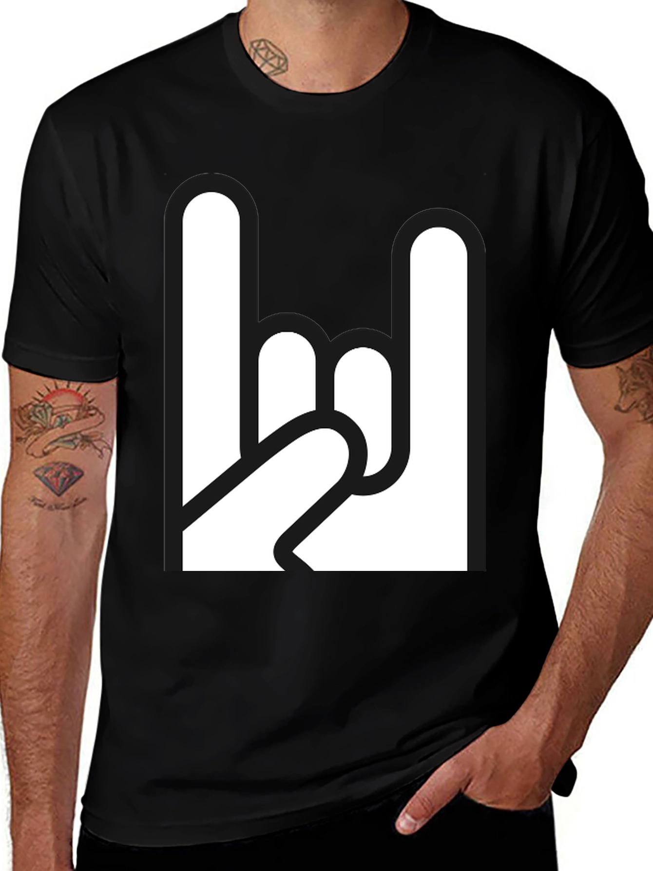 Rock On Graphic Tee - Classic Black T-Shirt
