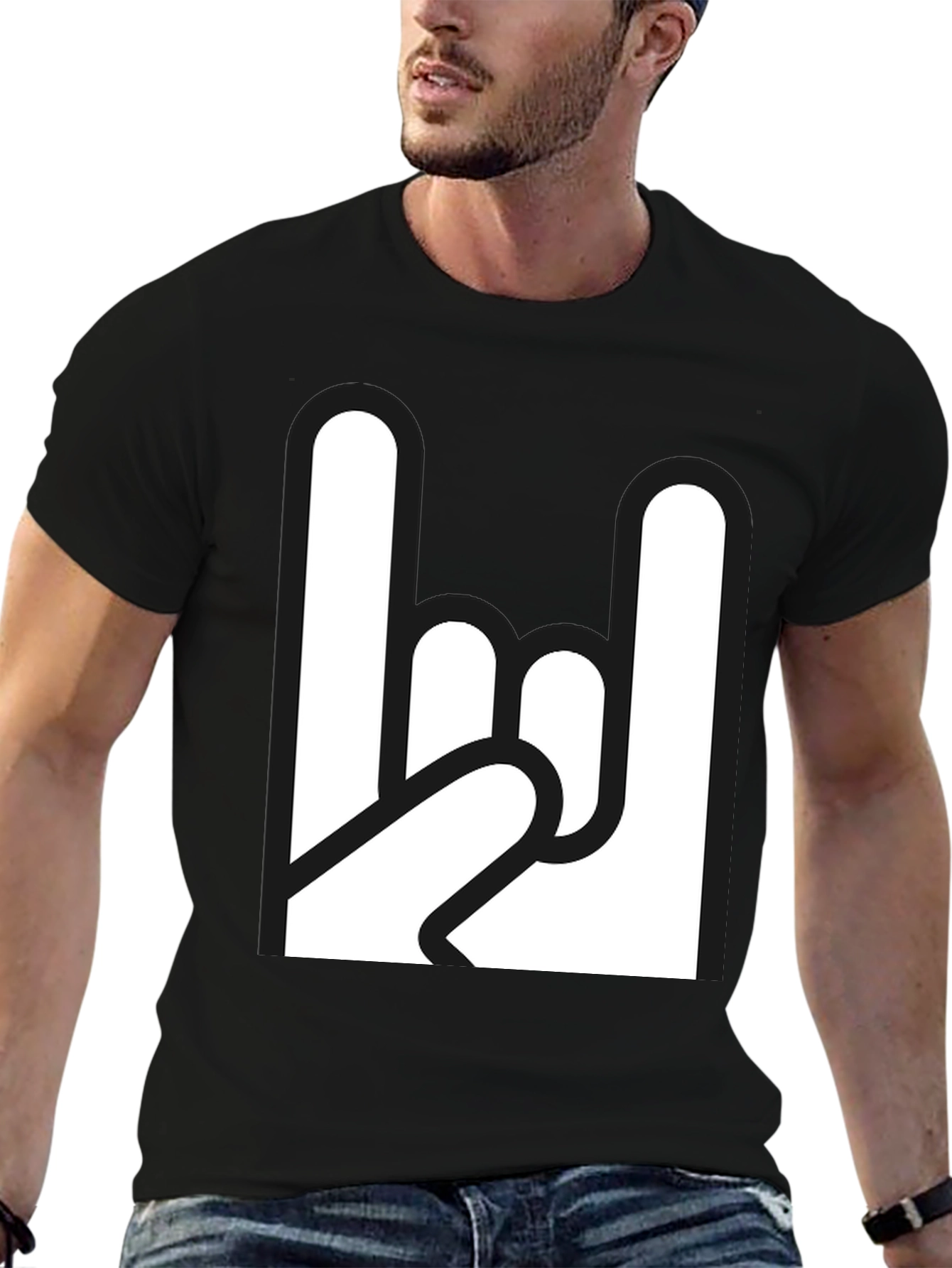 Rock On Graphic Tee - Classic Black T-Shirt