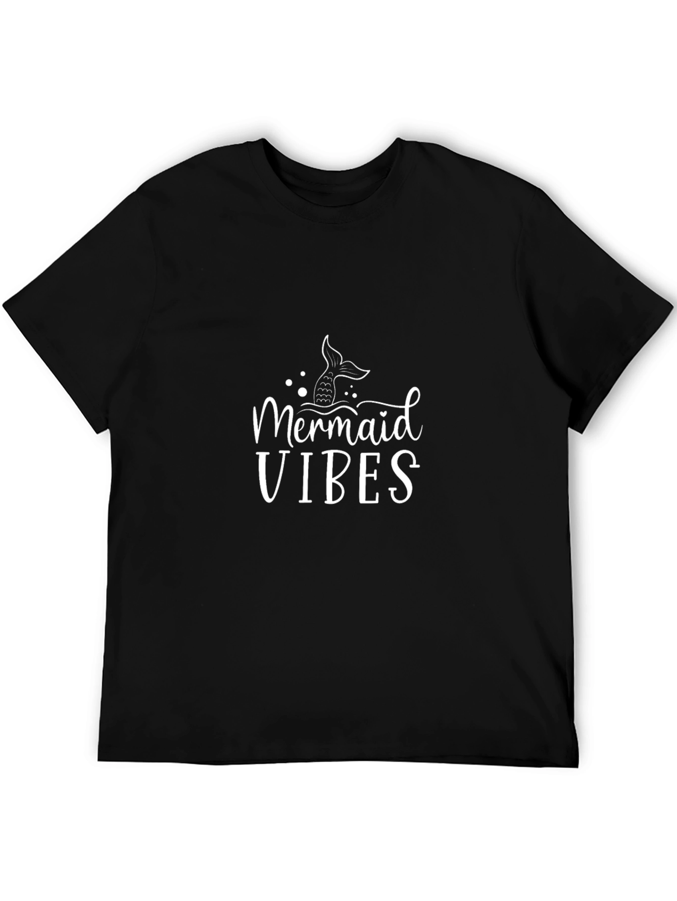 Mermaid Vibes Graphic T-Shirt - Black