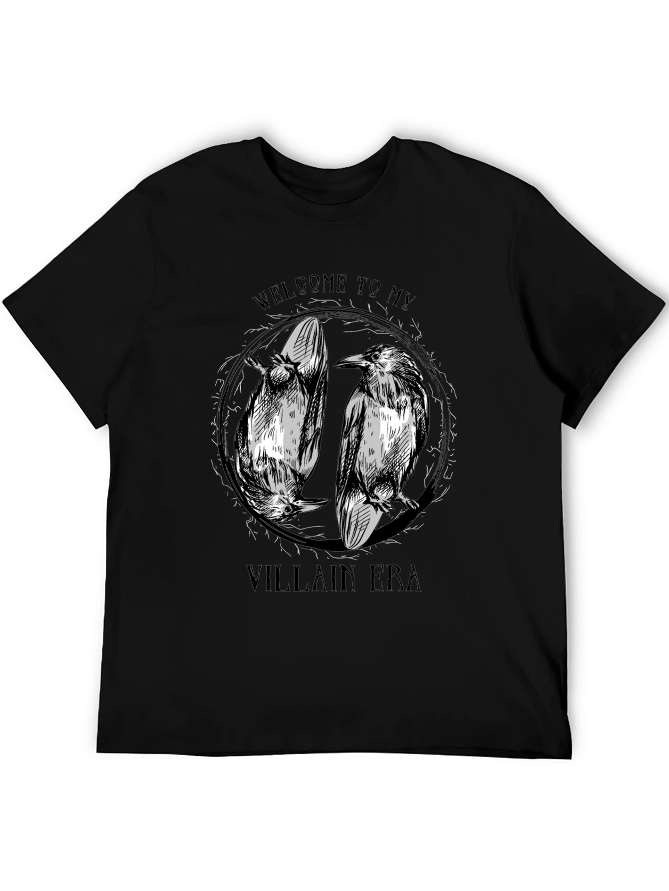 Villain Era Crow Graphic Tee - Mens Black T-Shirt