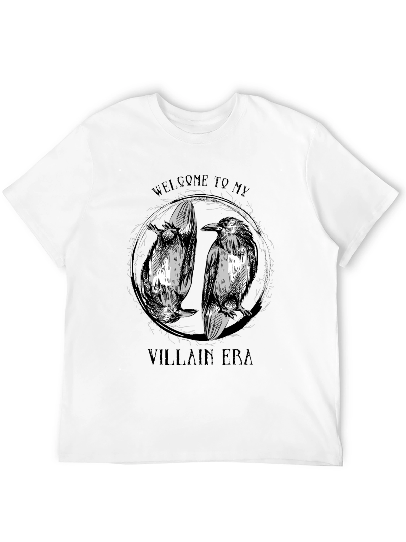 Villain Era Crow Graphic Tee - Mens Black T-Shirt