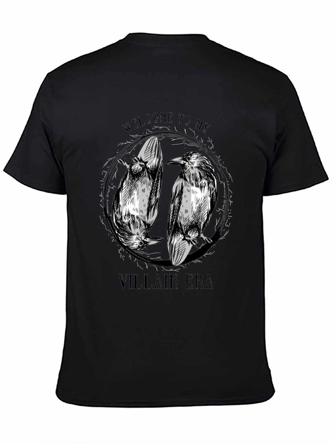 Villain Era Crow Graphic Tee - Mens Black T-Shirt