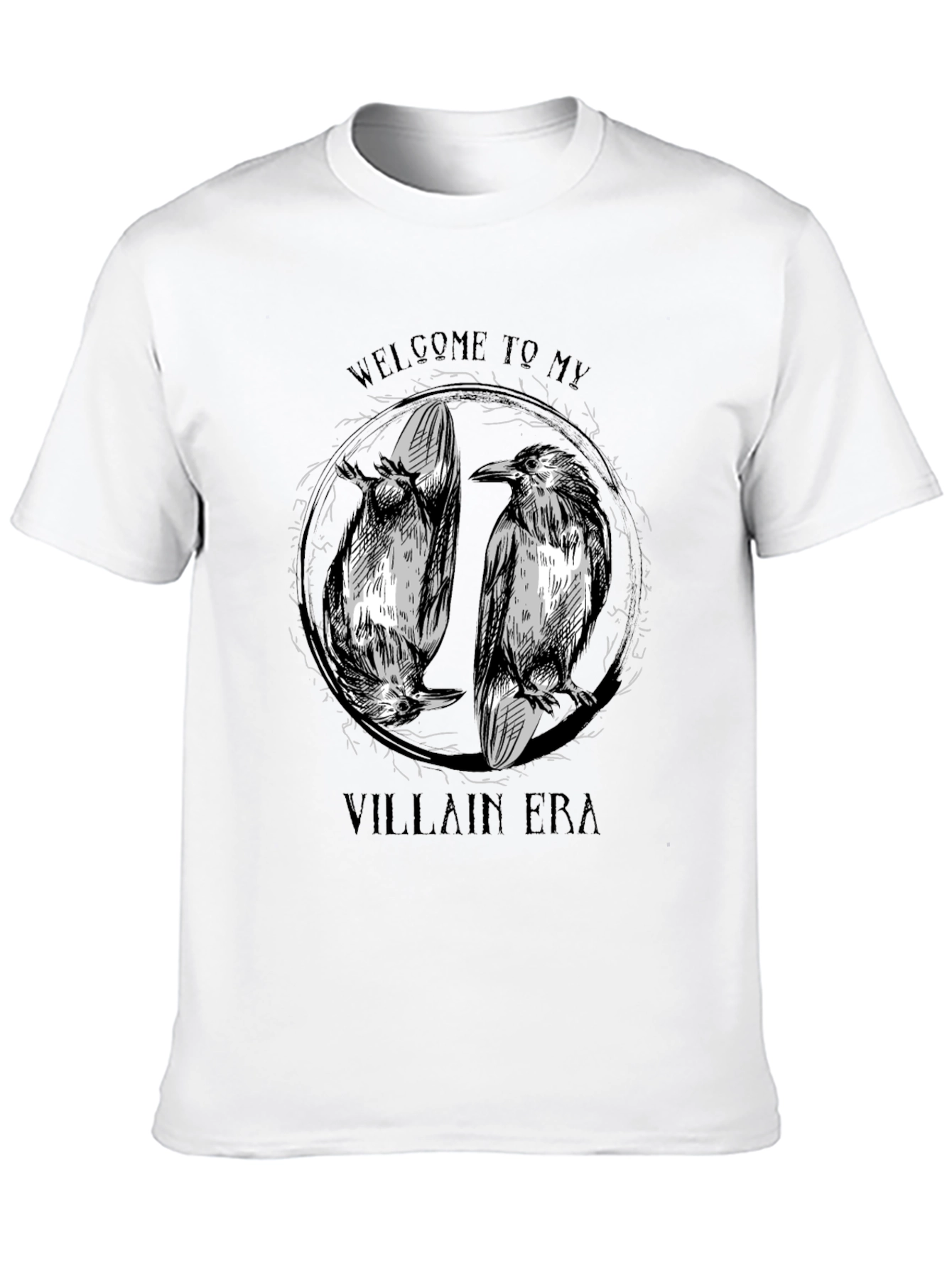 Villain Era Crow Graphic Tee - Mens Black T-Shirt