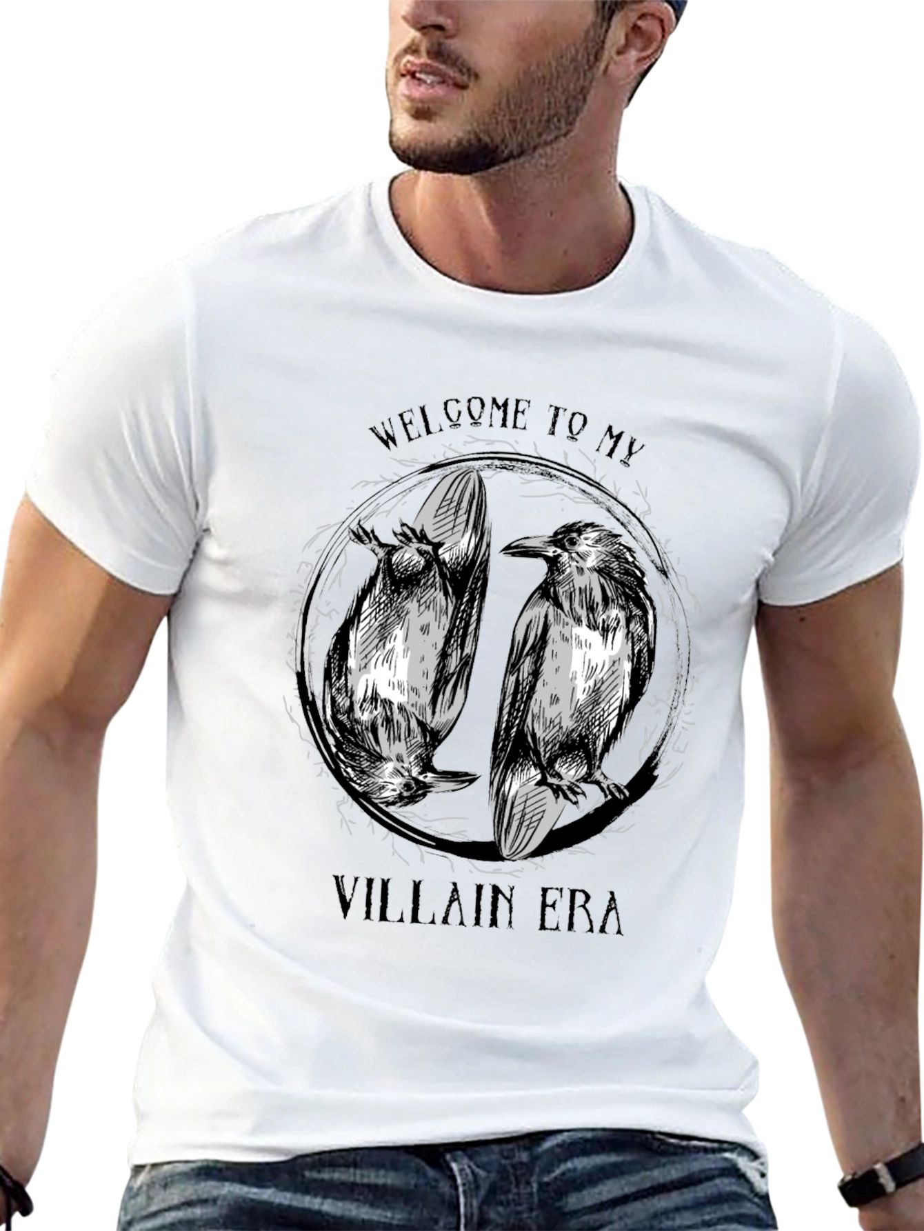 Villain Era Crow Graphic Tee - Mens Black T-Shirt