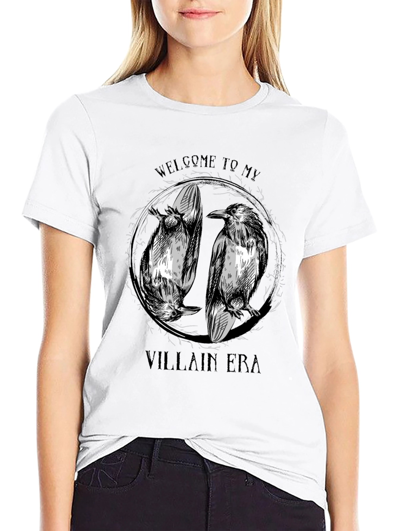 Villain Era Crow Graphic Tee - Mens Black T-Shirt