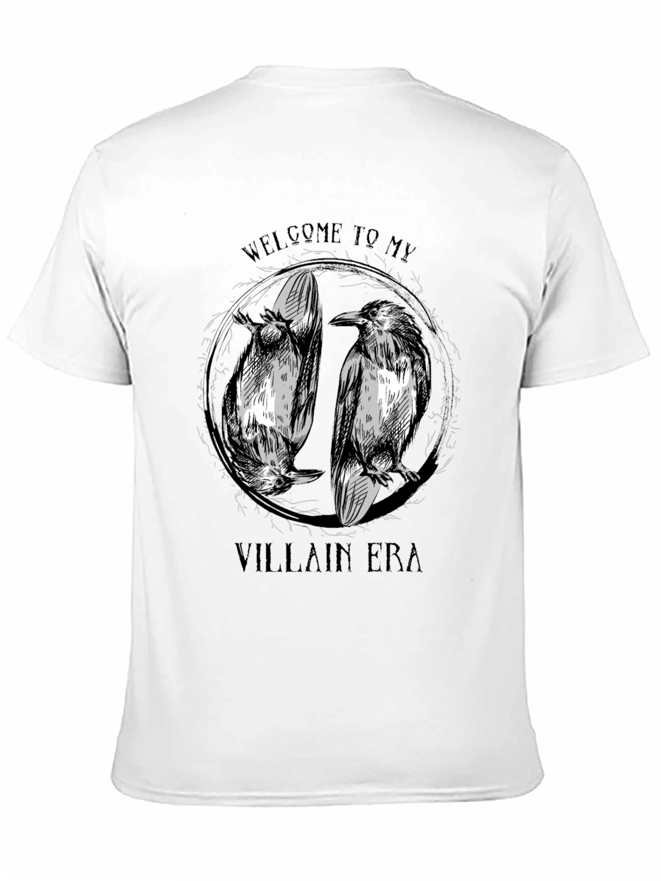 Villain Era Crow Graphic Tee - Mens Black T-Shirt