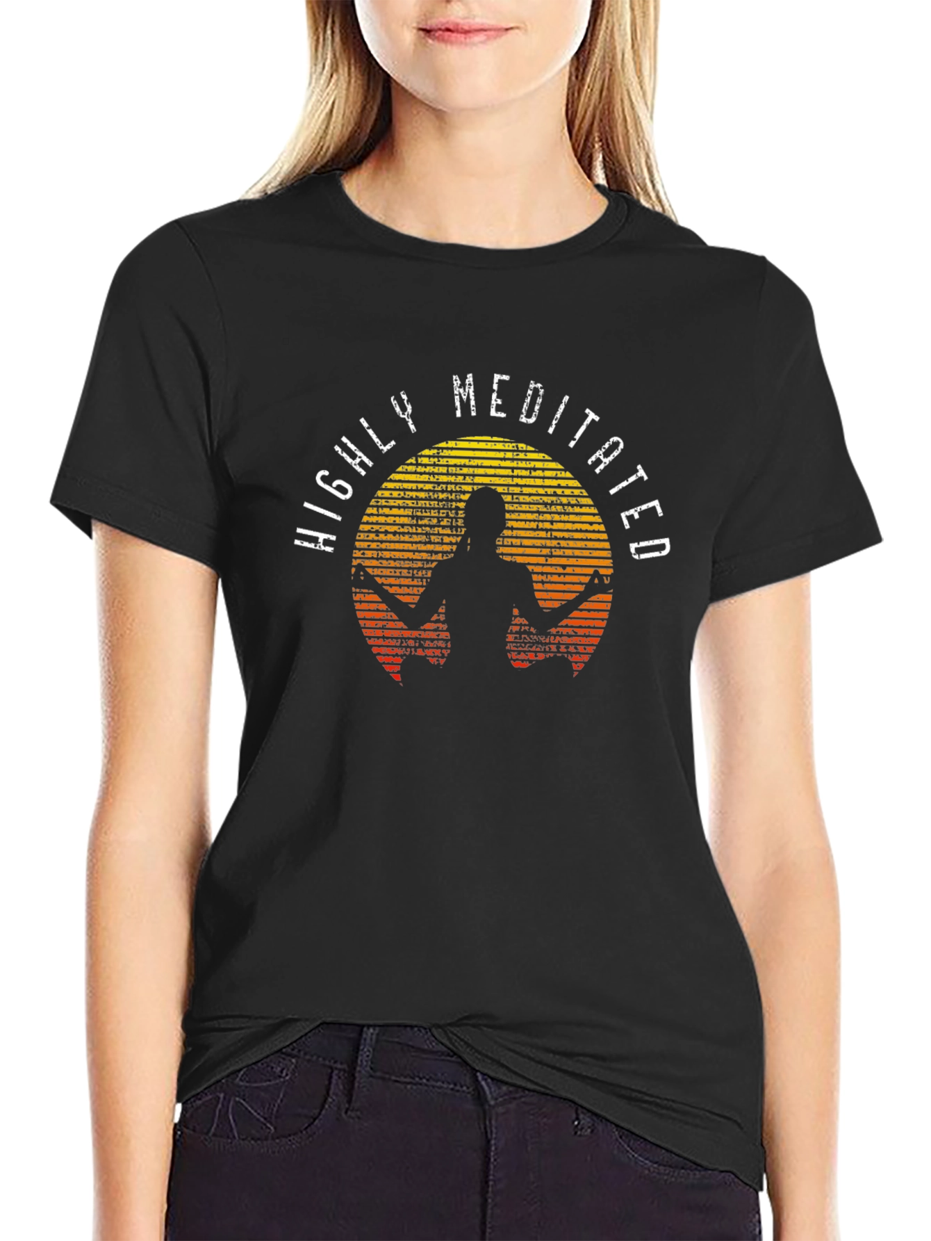 Highly Meditated Graphic Tee - Zen Vibe T-Shirt