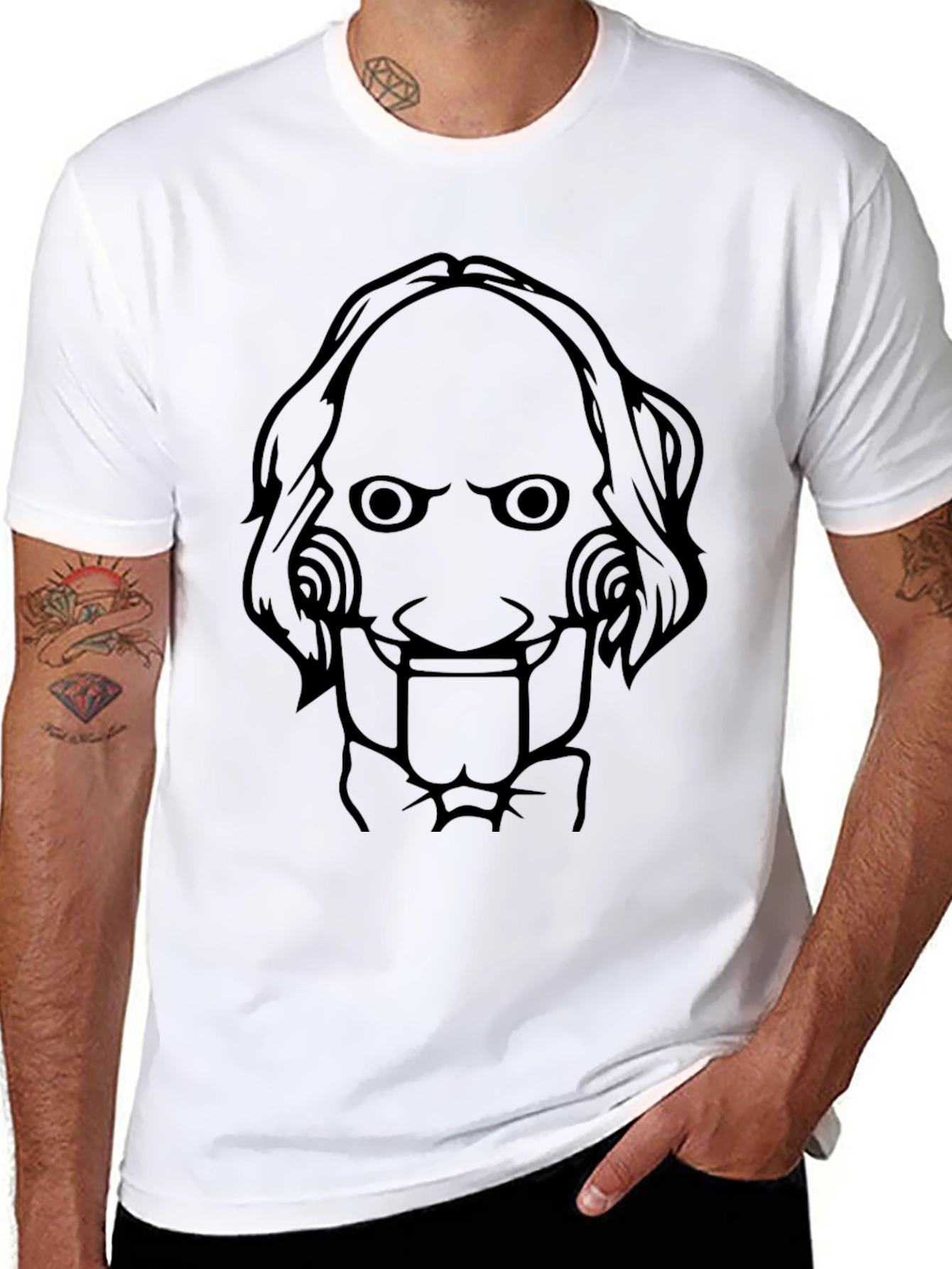 Jigsaw Puppet Graphic Tee - Saw Movie Shirt