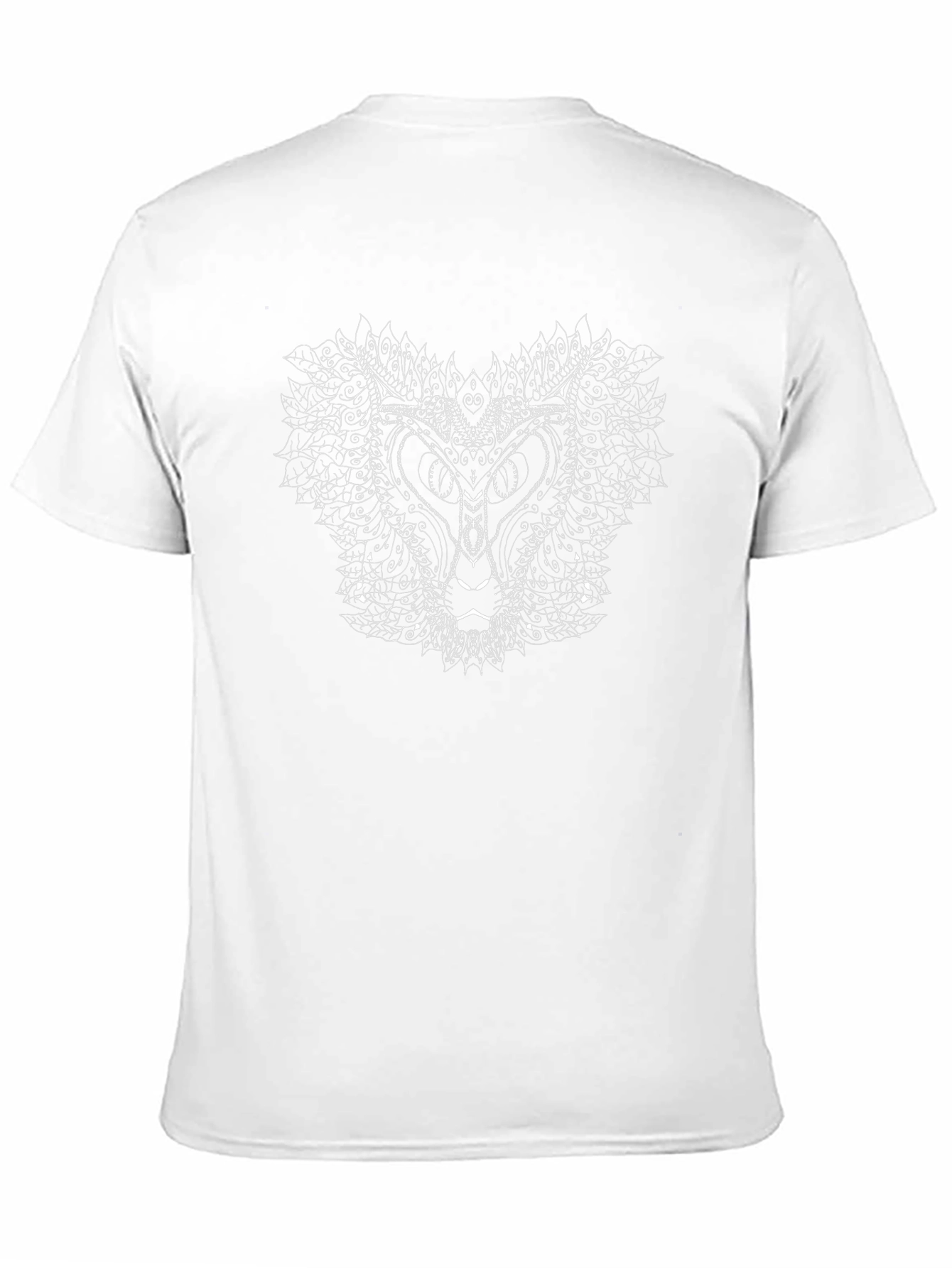 Abstract Animal Graphic Tee - Black Cotton T-Shirt