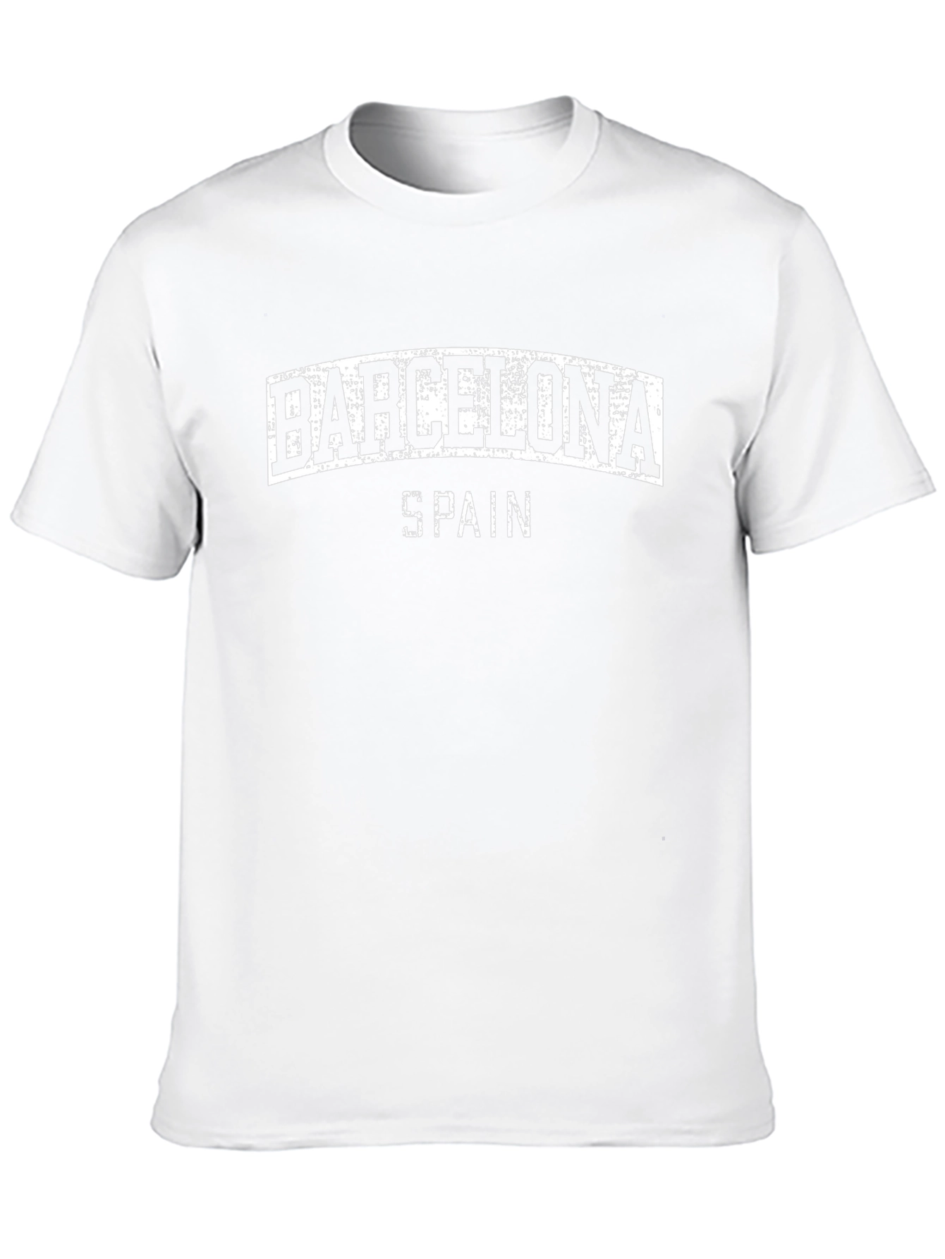 Barcelona Spain Graphic T-Shirt - Distressed Print