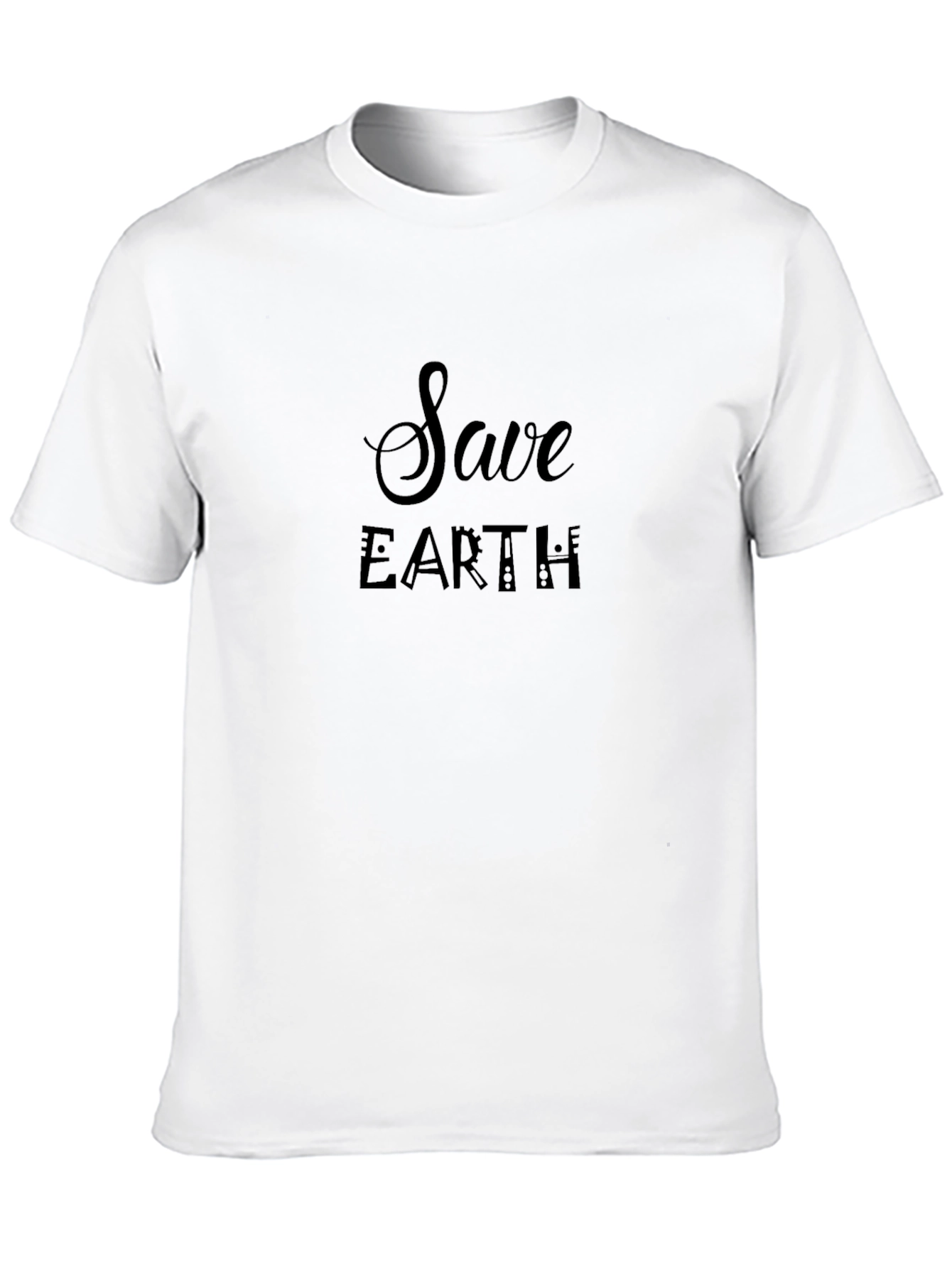 Save Earth Black Graphic Tee