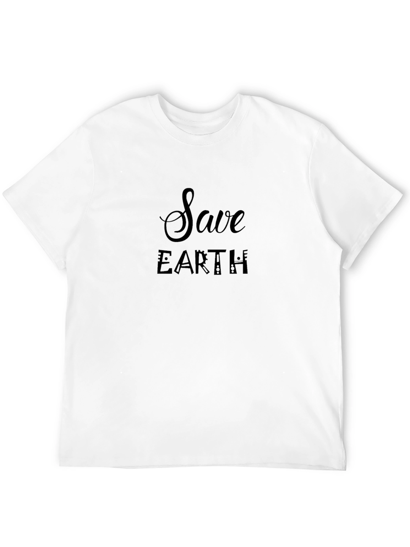 Save Earth Black Graphic Tee