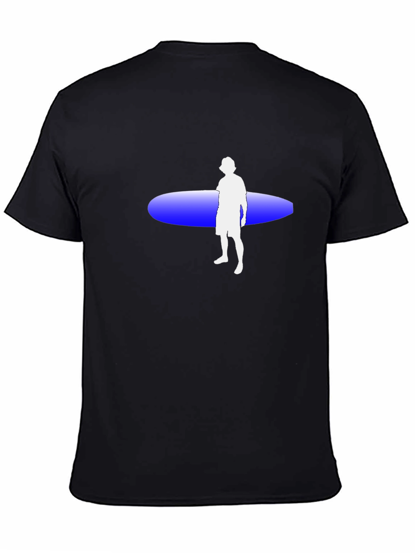 Surfer Graphic Tee - Black Cotton T-Shirt