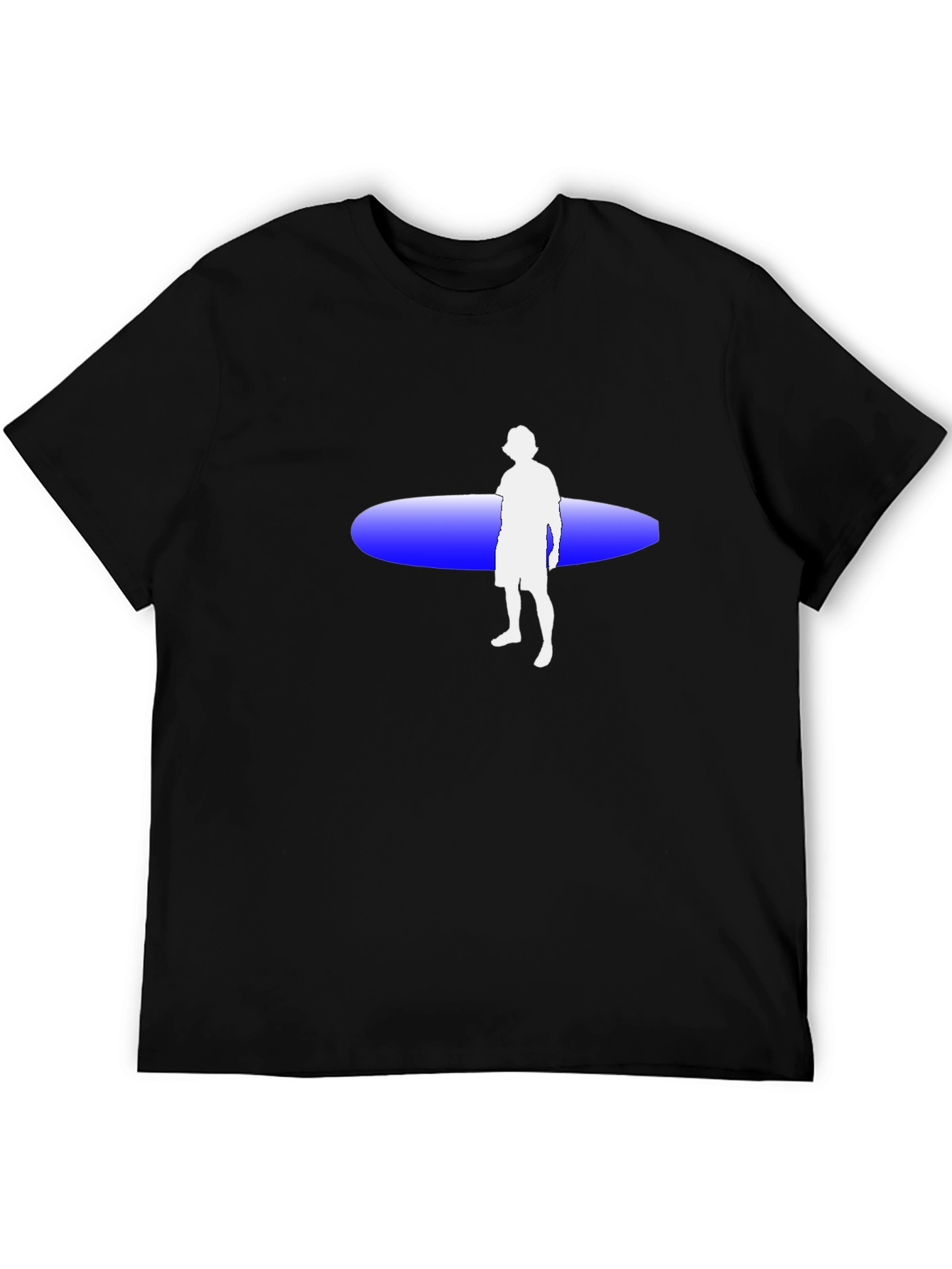 Surfer Graphic Tee - Black Cotton T-Shirt