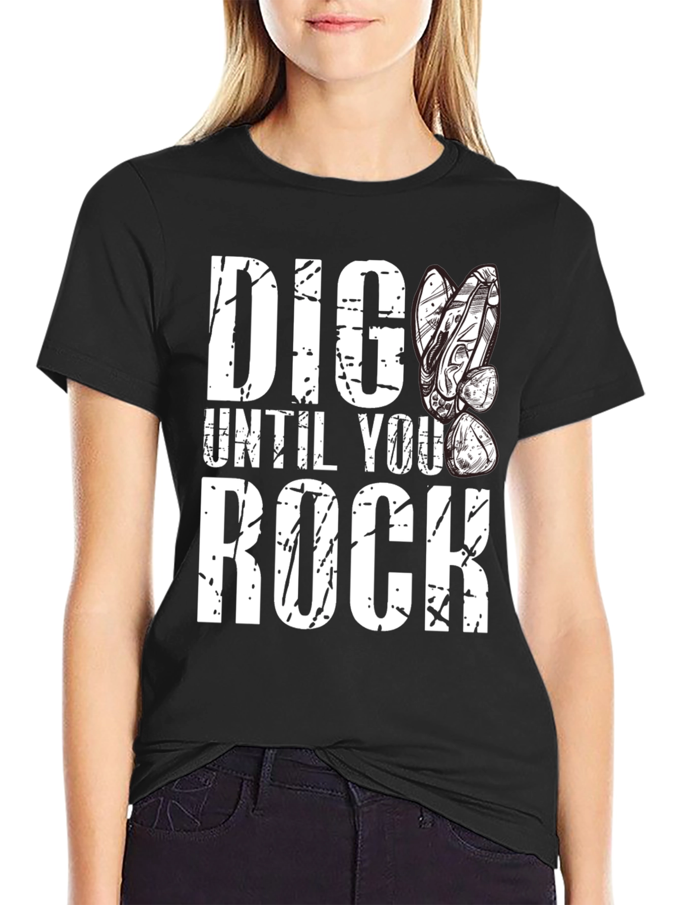 Dig Until You Rock Mens T-Shirt