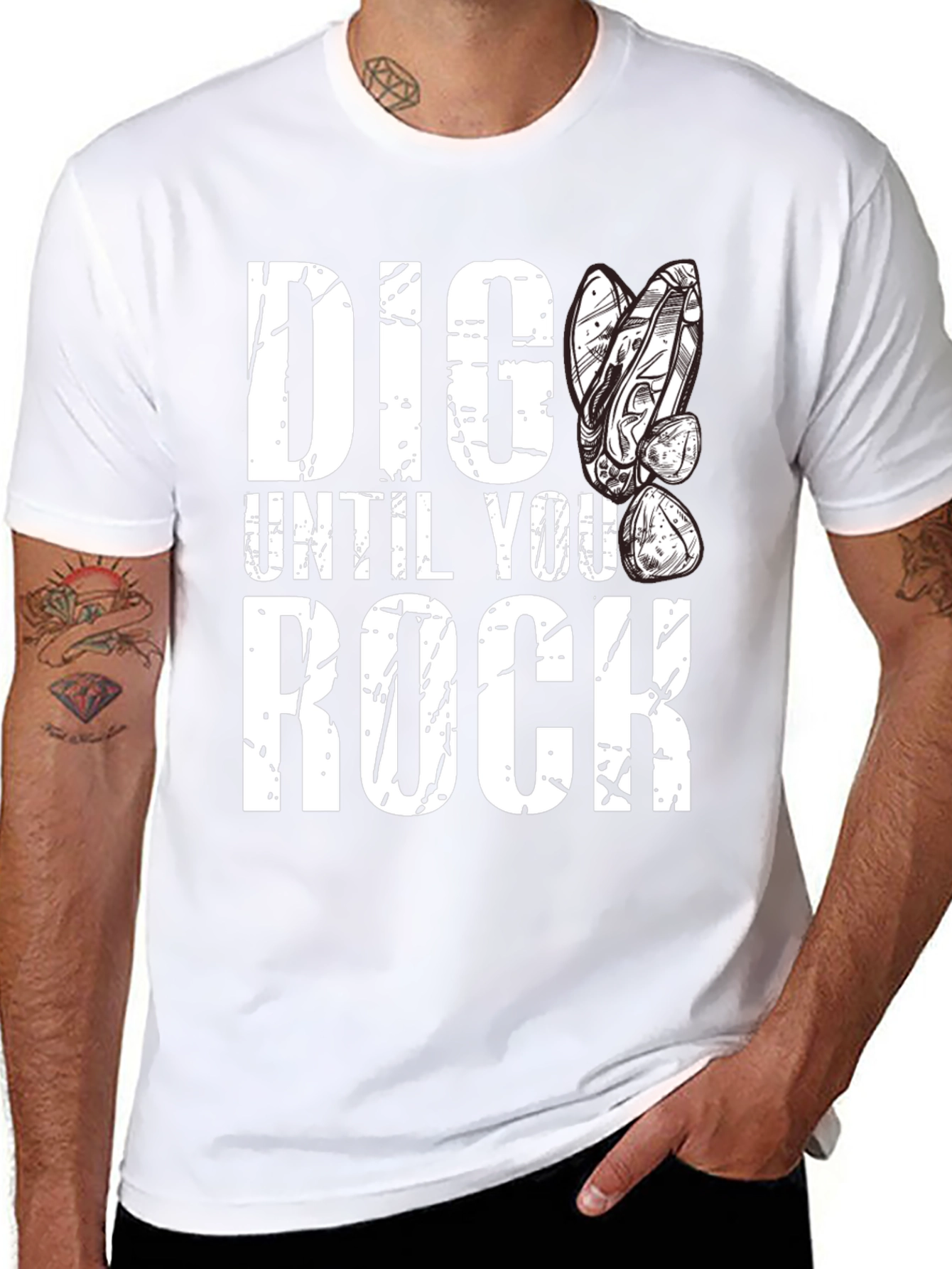 Dig Until You Rock Mens T-Shirt