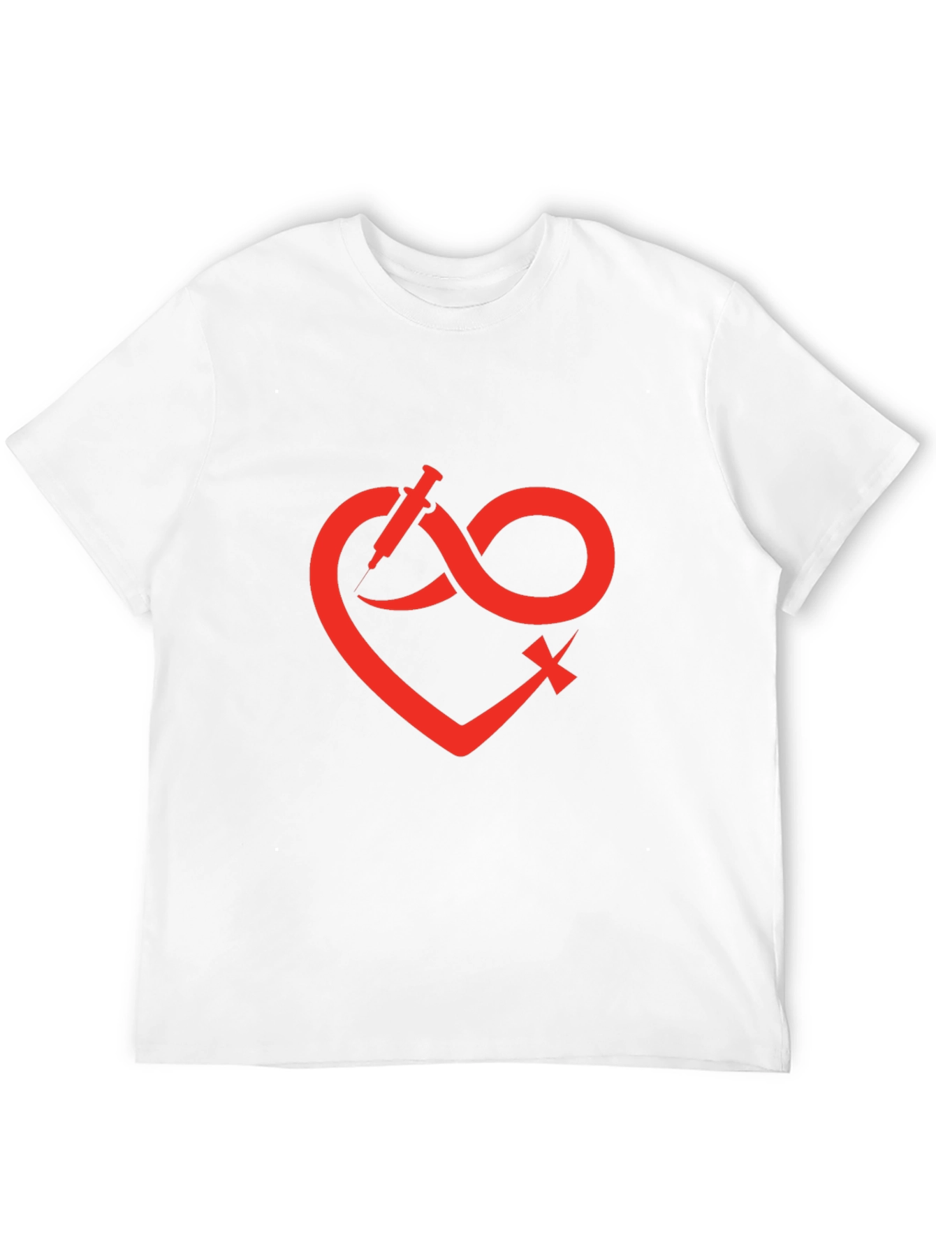 Heart Infinity Syringe Graphic T-Shirt