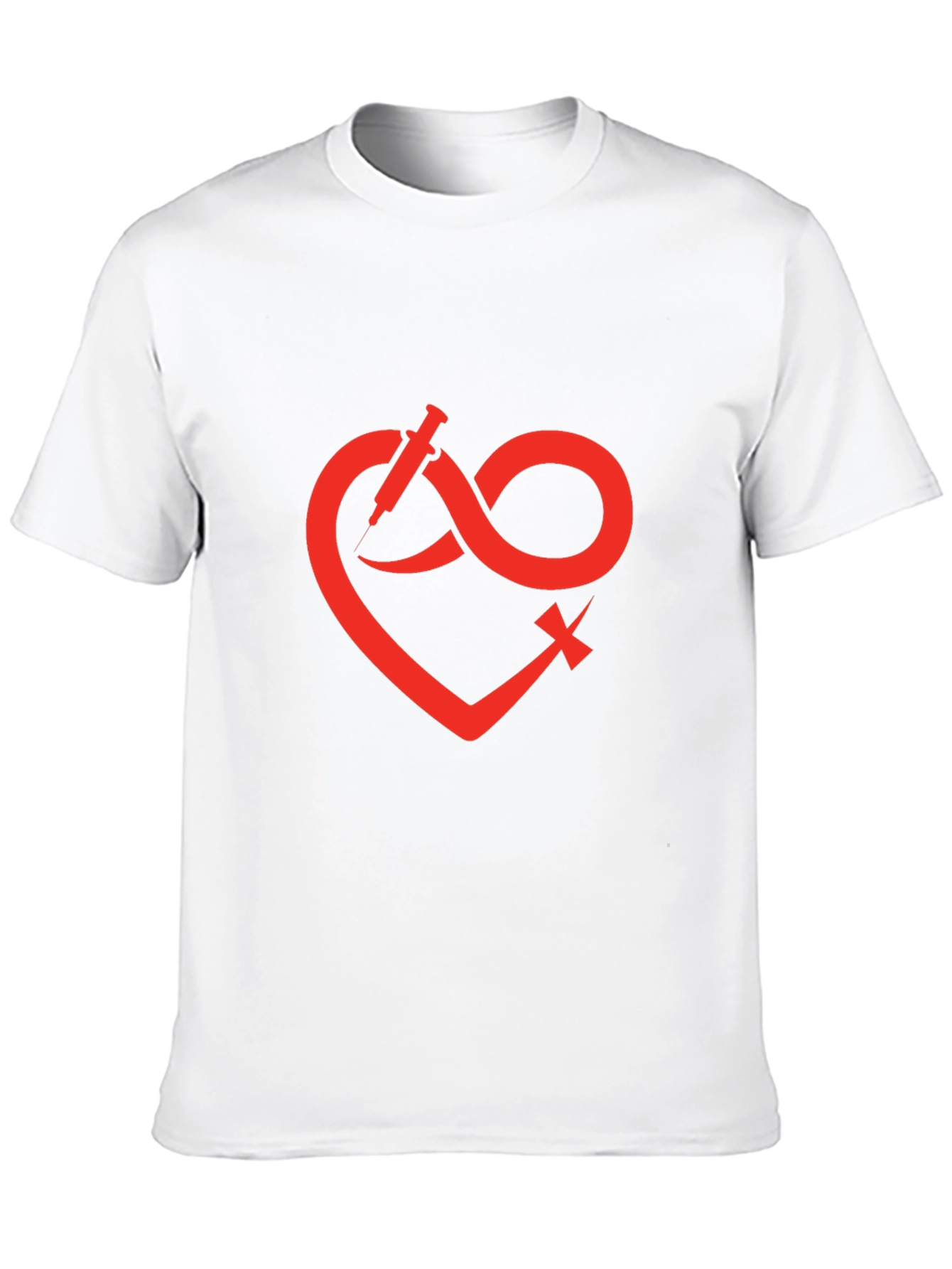 Heart Infinity Syringe Graphic T-Shirt