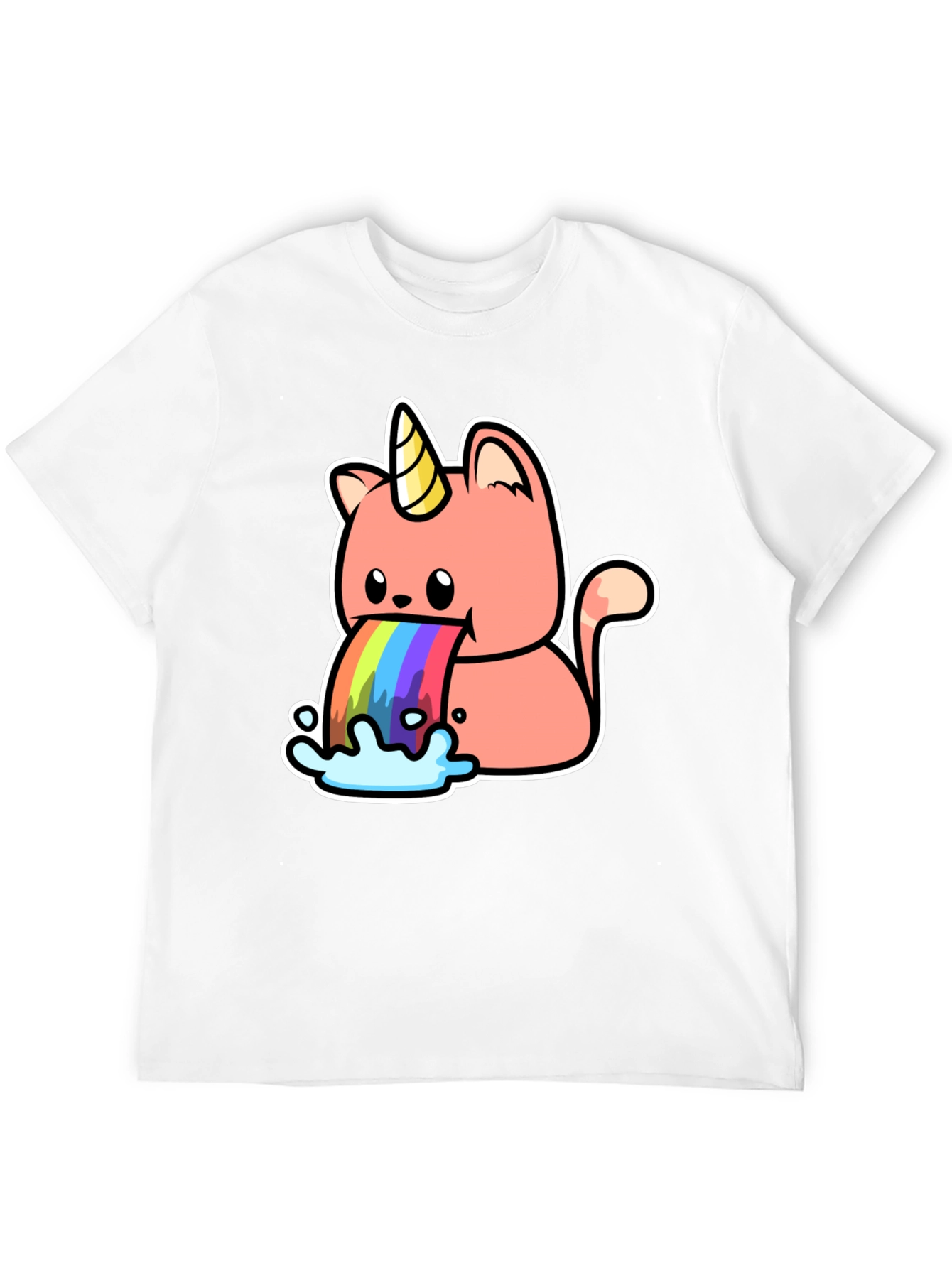 Unicorn Cat Rainbow Puke T-Shirt