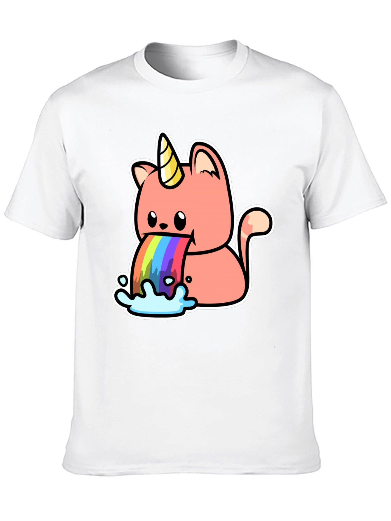 Unicorn Cat Rainbow Puke T-Shirt