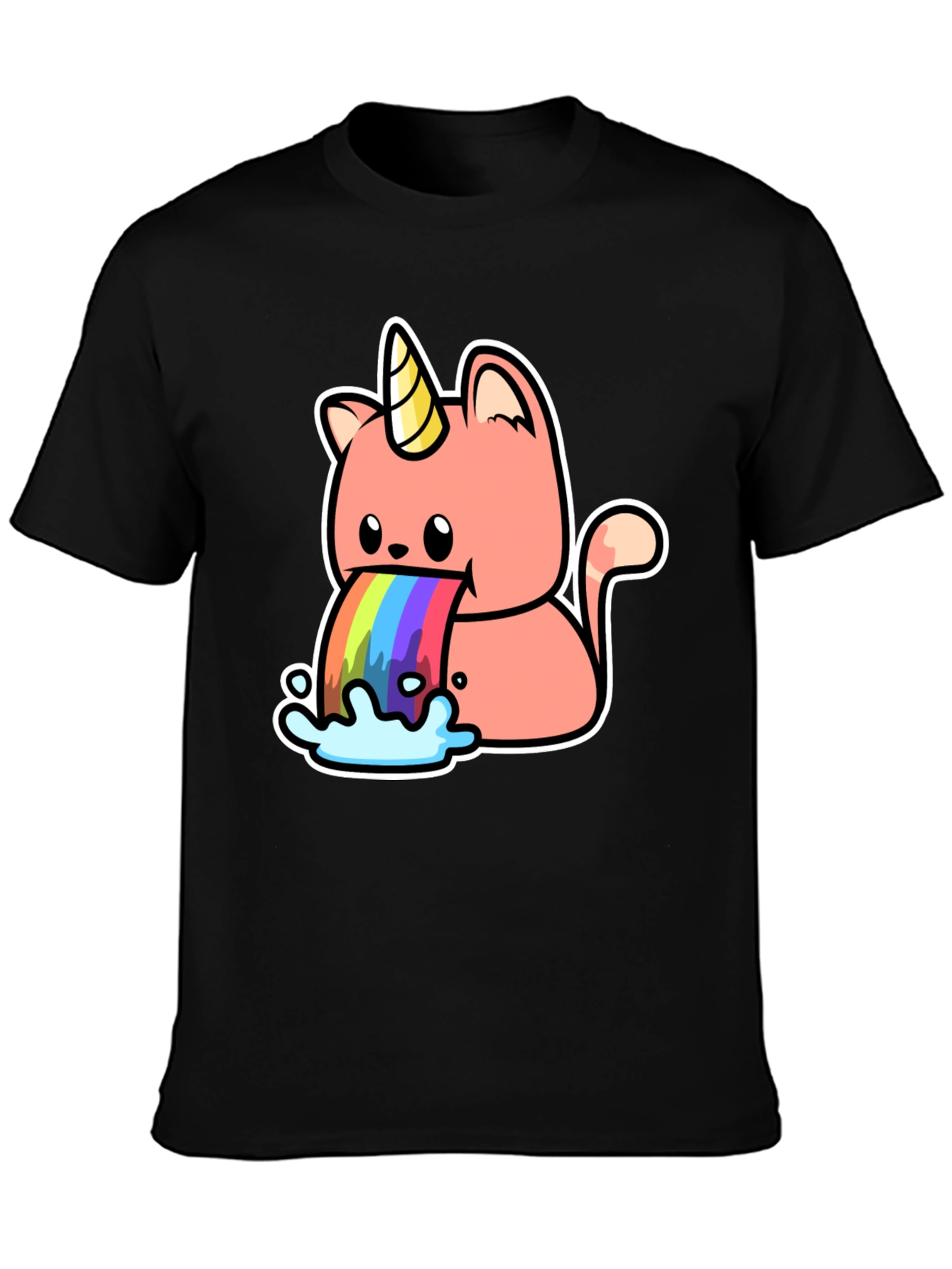 Unicorn Cat Rainbow Puke T-Shirt