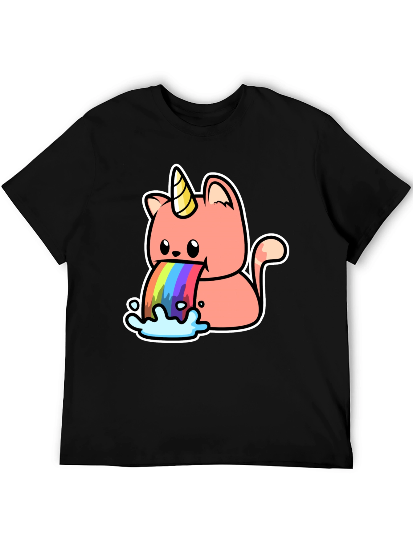 Unicorn Cat Rainbow Puke T-Shirt