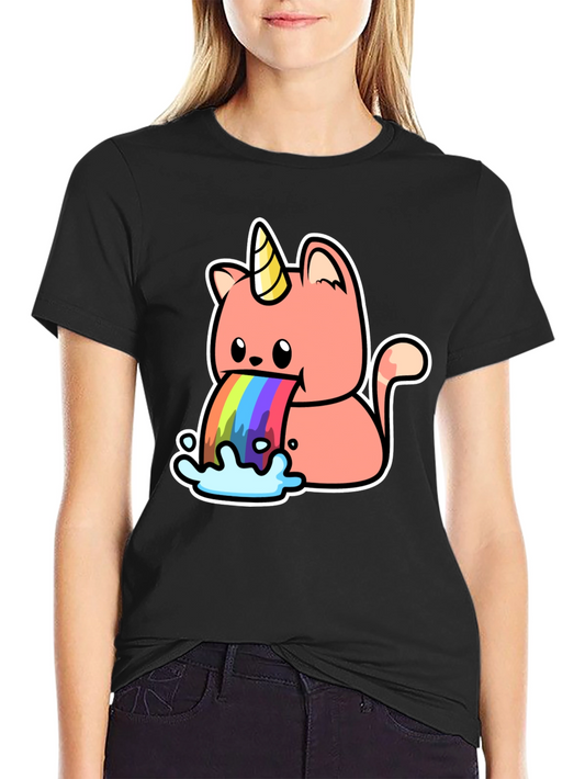 Unicorn Cat Rainbow Puke T-Shirt
