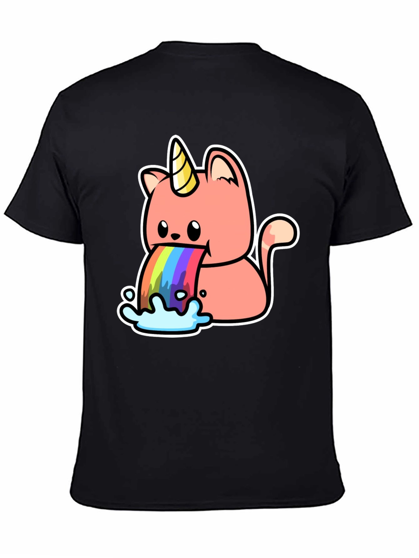 Unicorn Cat Rainbow Puke T-Shirt