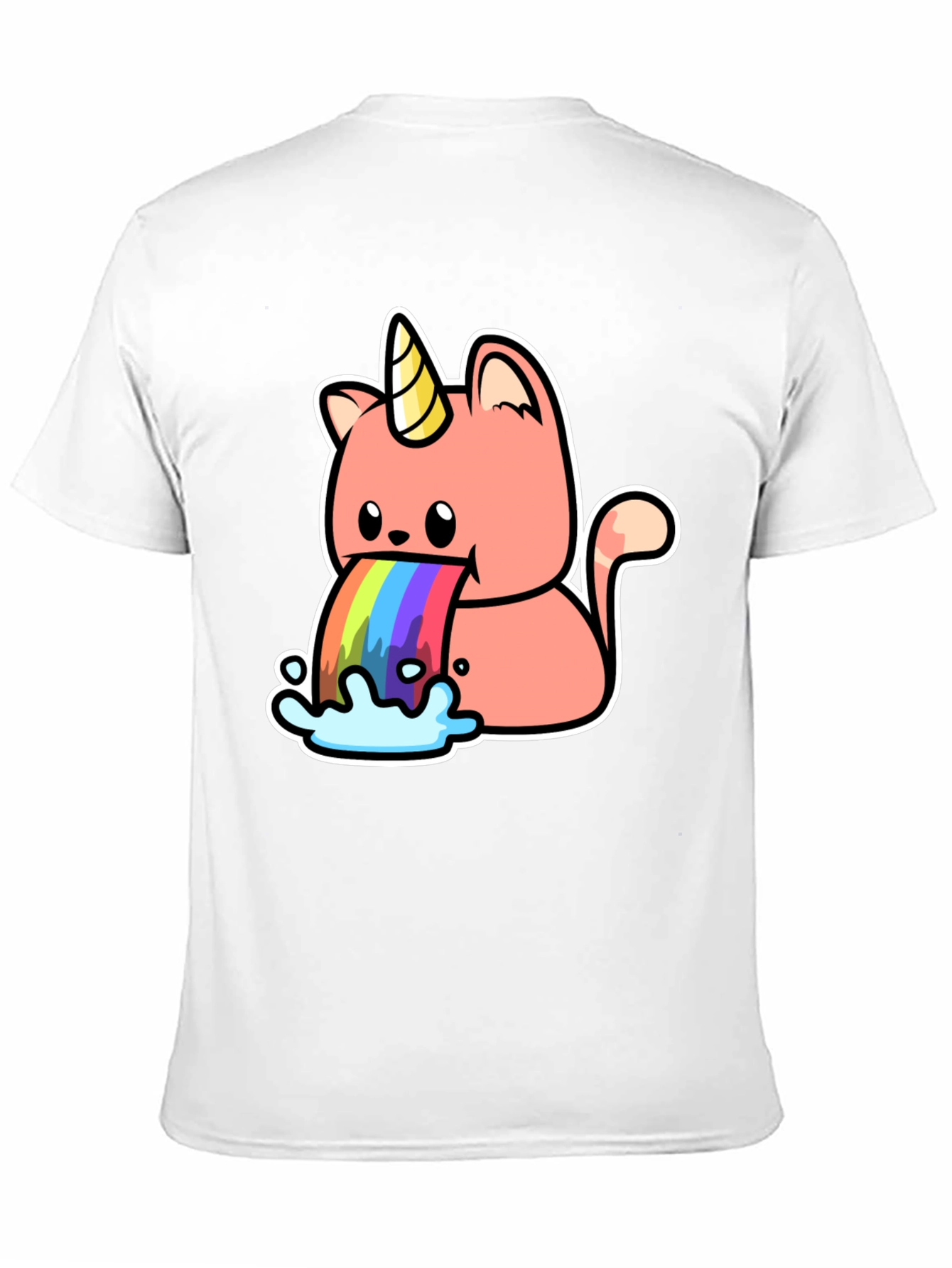 Unicorn Cat Rainbow Puke T-Shirt
