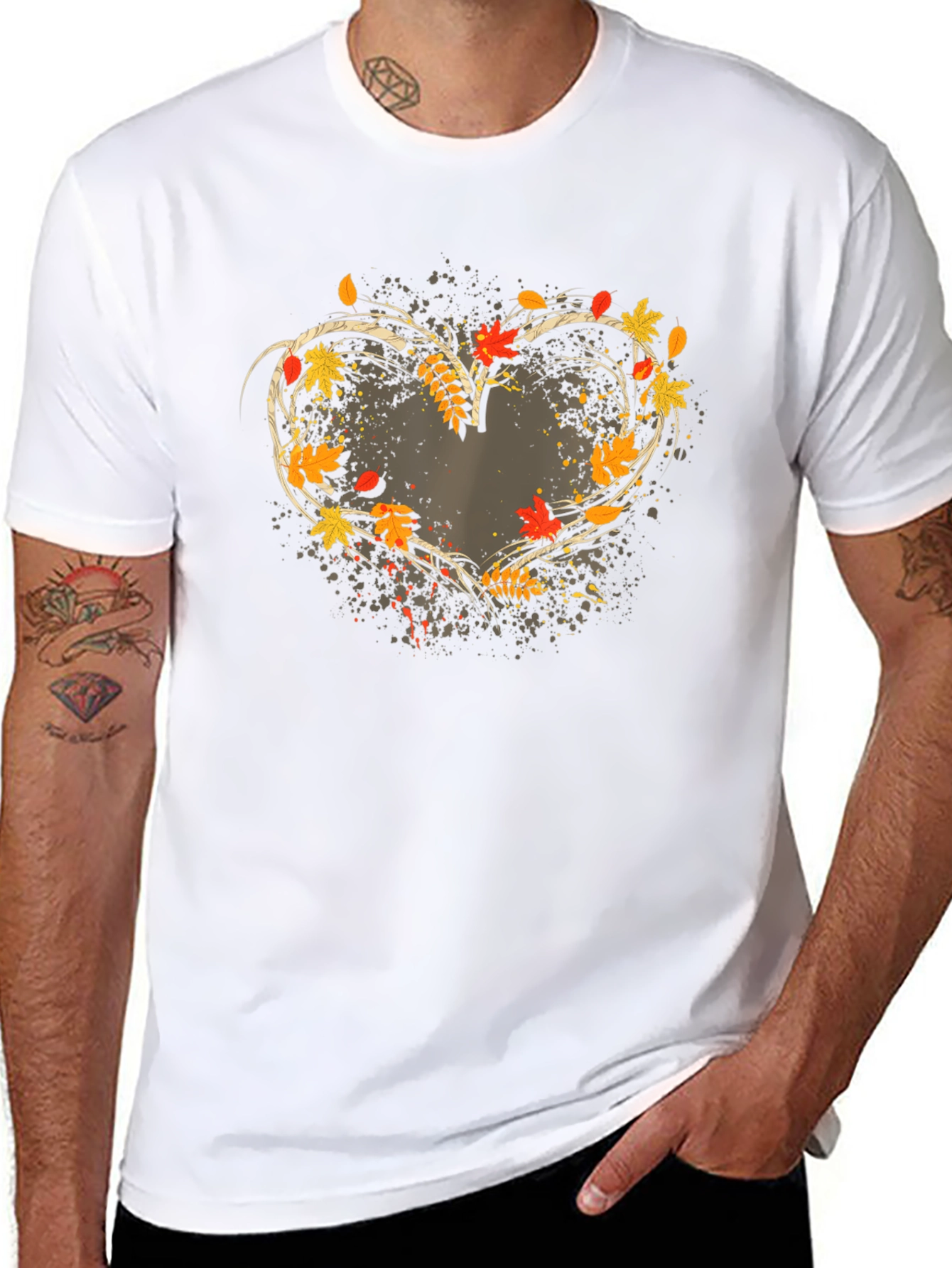 Autumn Heart T-Shirt - Stylish Fall Apparel