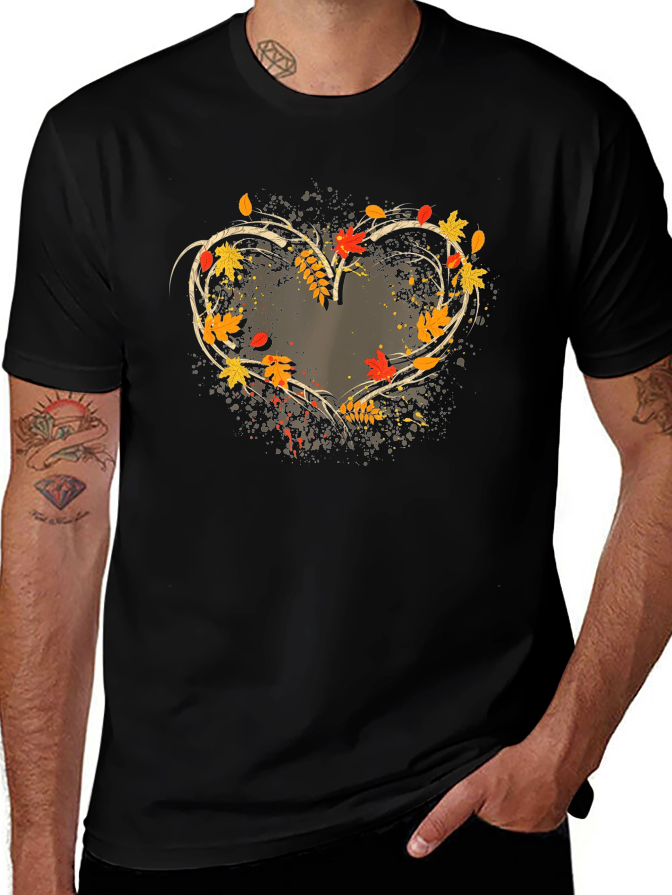 Autumn Heart T-Shirt - Stylish Fall Apparel