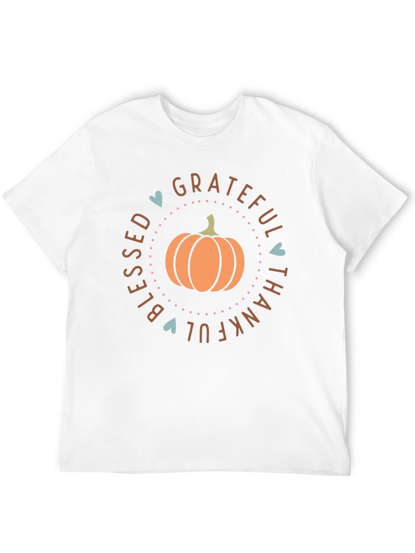 Grateful Blessed Thankful Pumpkin T-Shirt